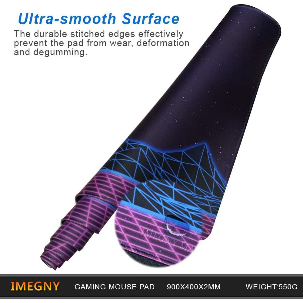 Alfombrilla de Ratón Grande Imegny 90x40 cm Antideslizante