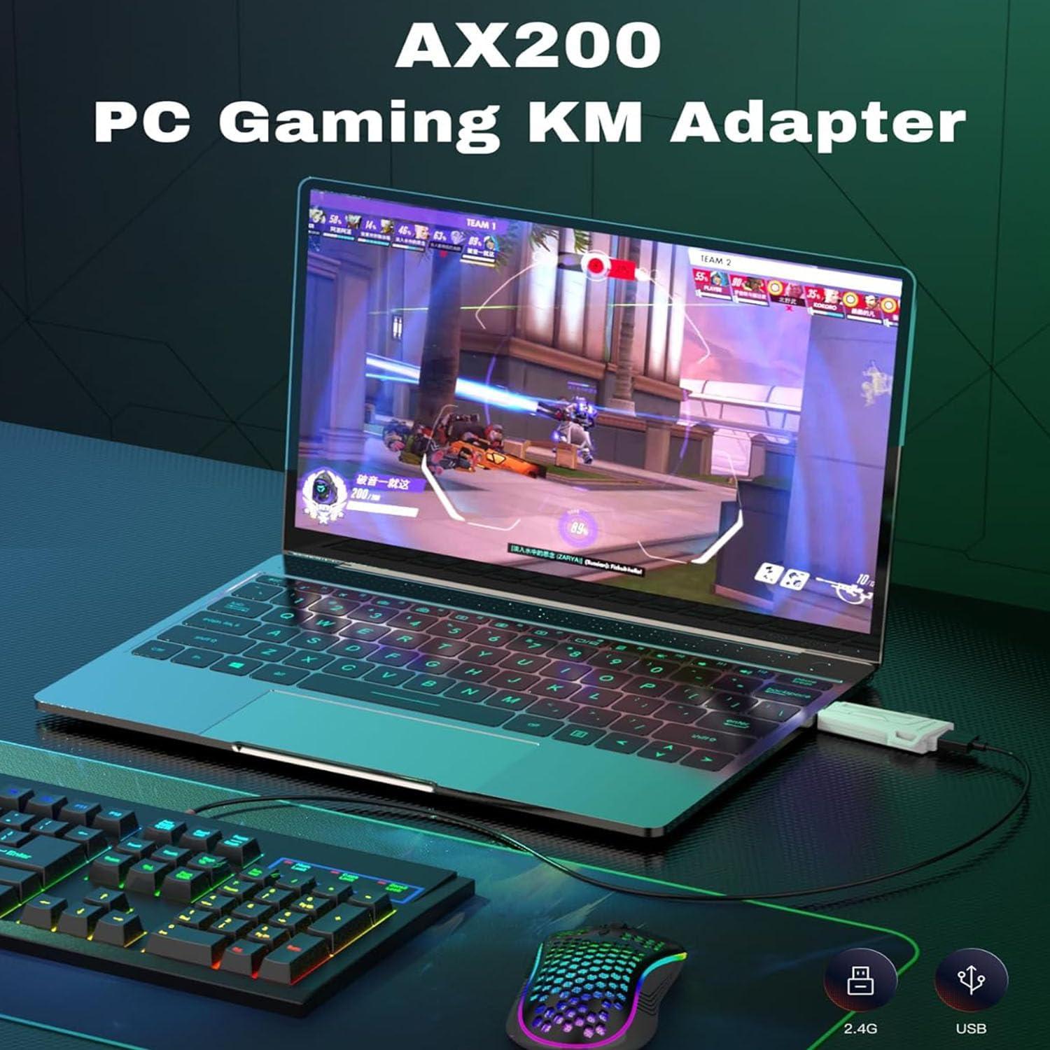 Adaptador de Teclado y Ratón para PC AX200 - 1000Hz, Mapeo Personalizado