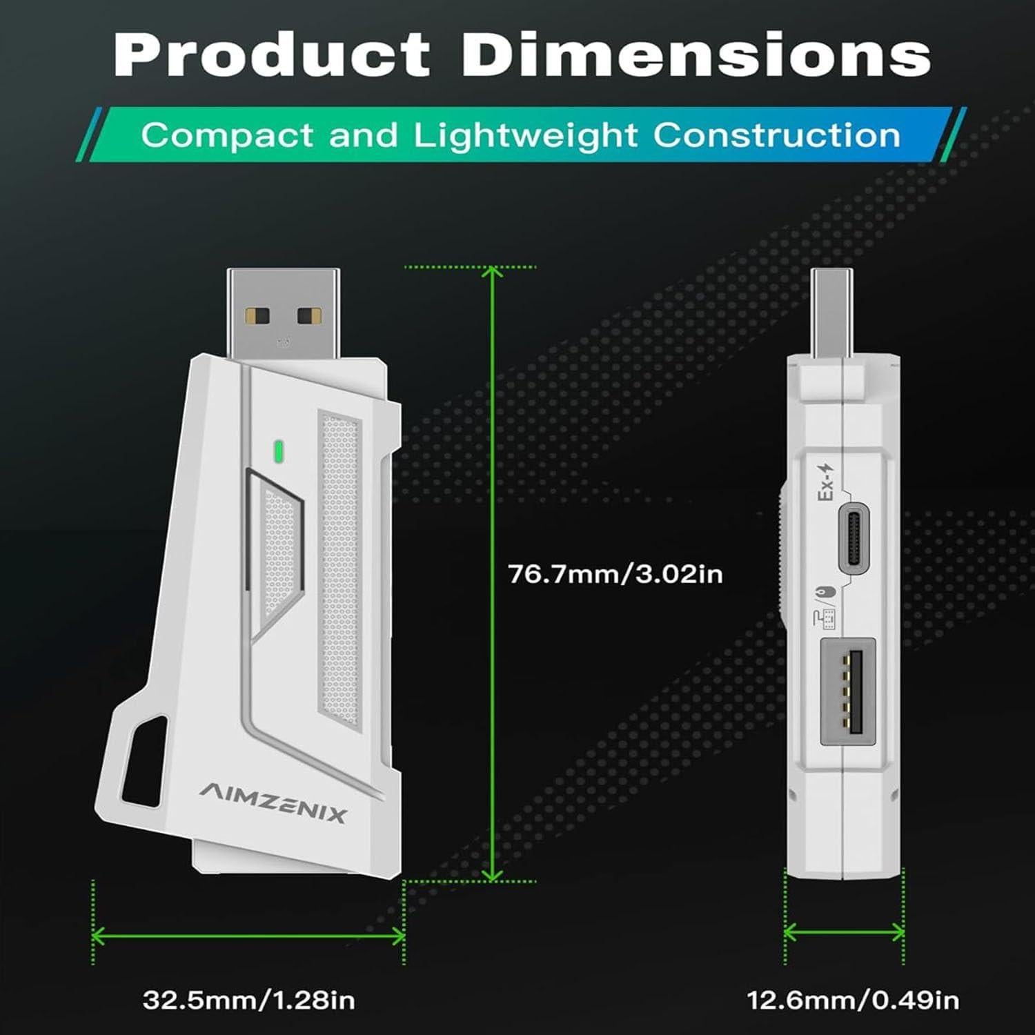 Adaptador de Teclado y Ratón para PC AX200 - 1000Hz, Mapeo Personalizado