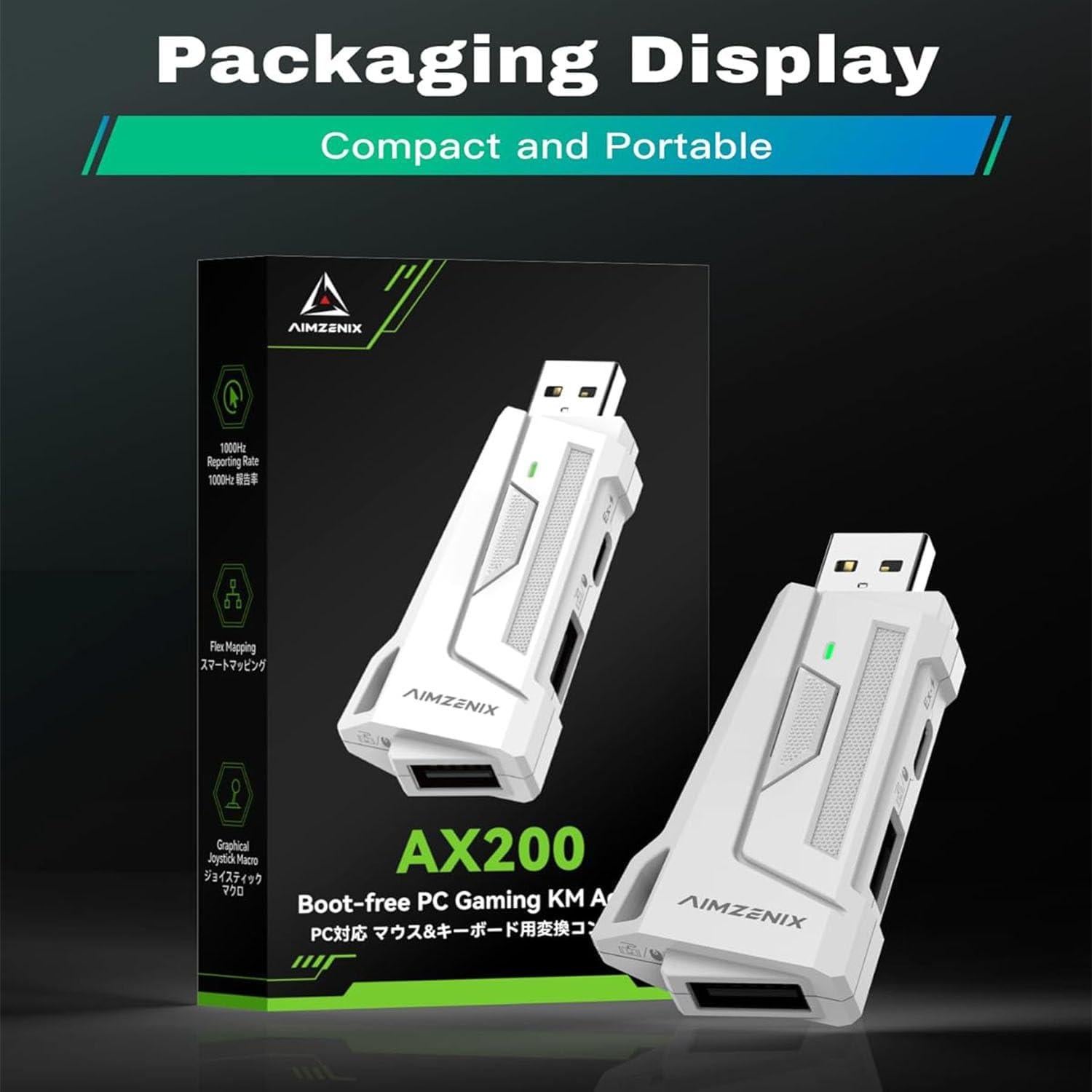 Adaptador de Teclado y Ratón para PC AX200 - 1000Hz, Mapeo Personalizado