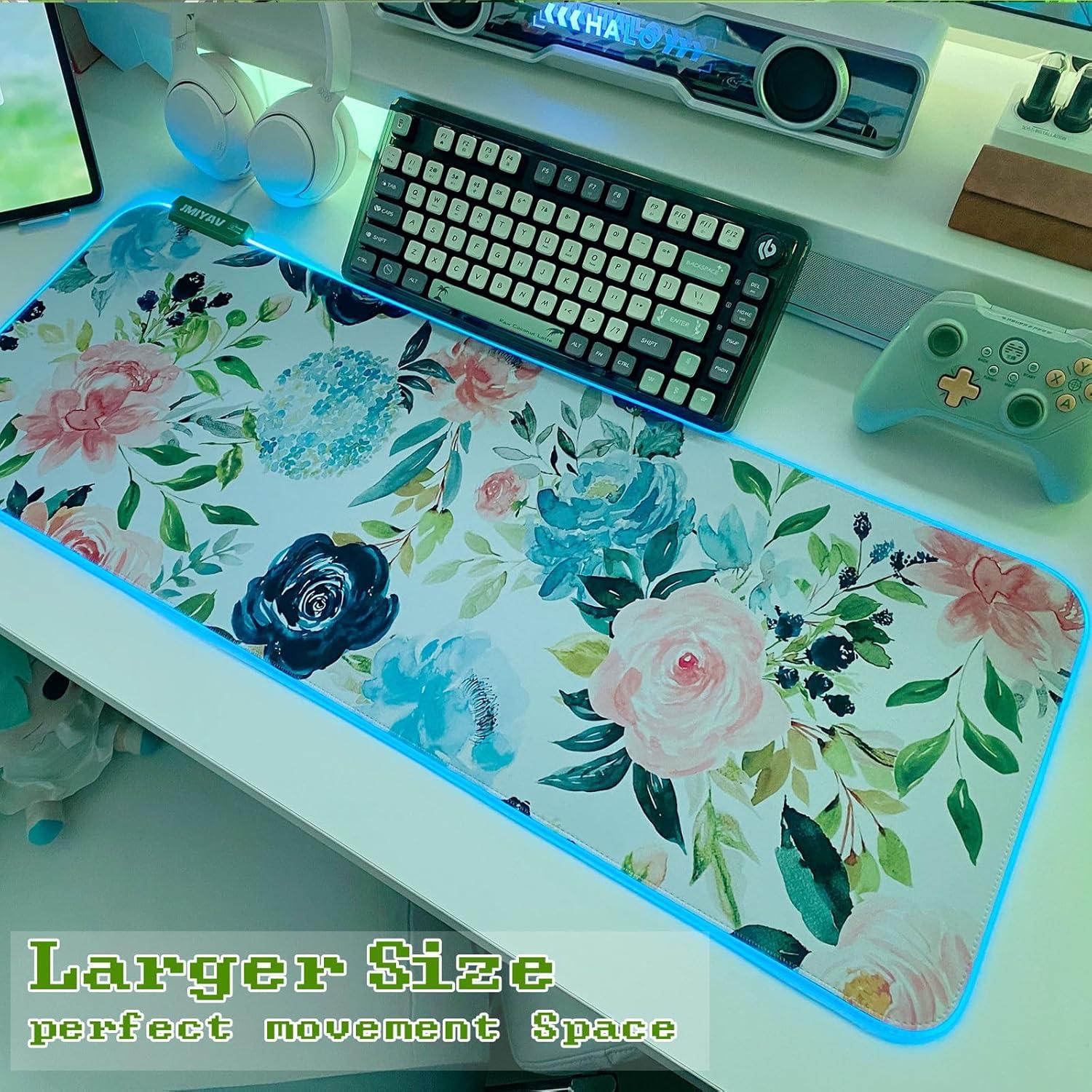 Alfombrilla de Ratón RGB JMIYAV 80x30 cm Antideslizante