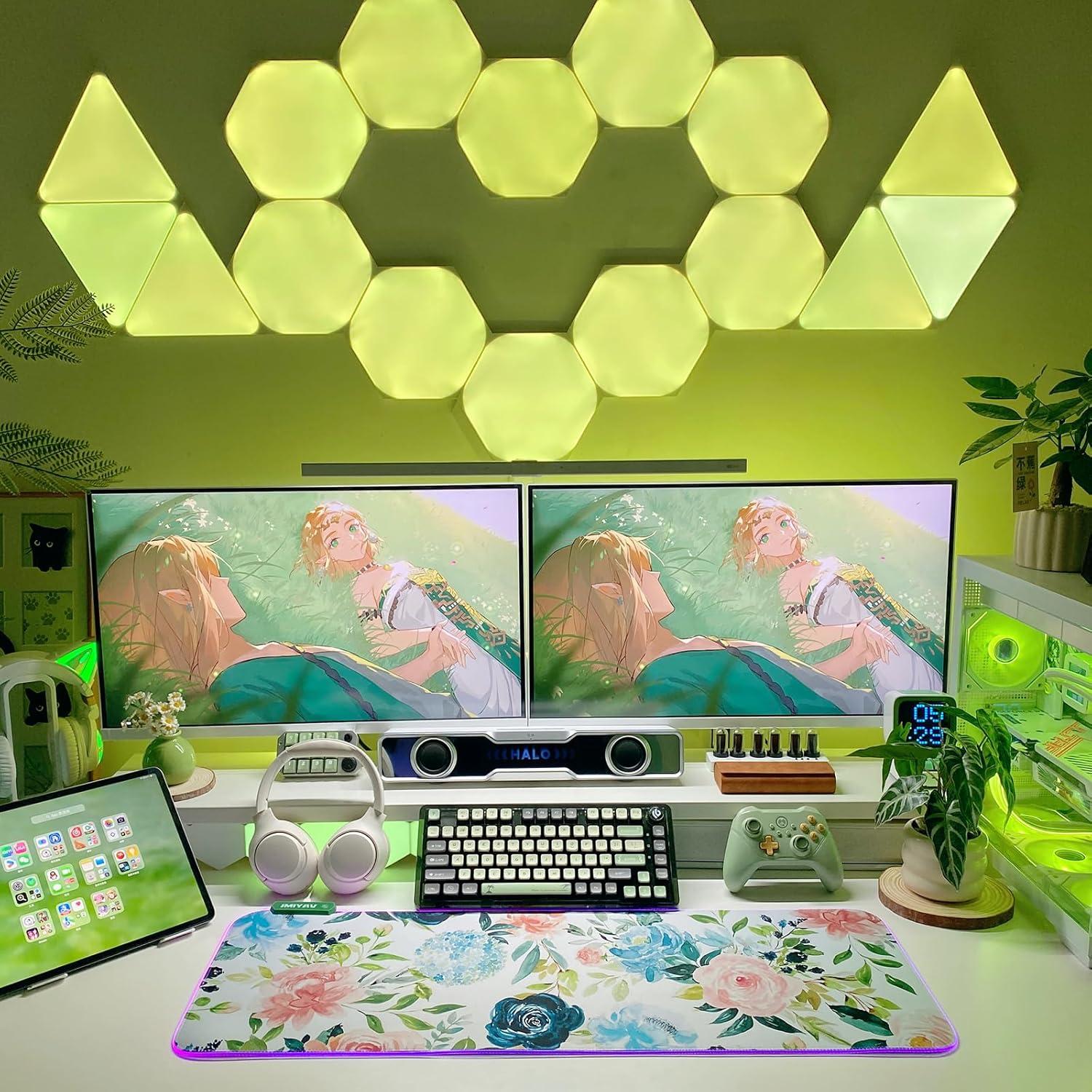 Alfombrilla de Ratón RGB JMIYAV 80x30 cm Antideslizante