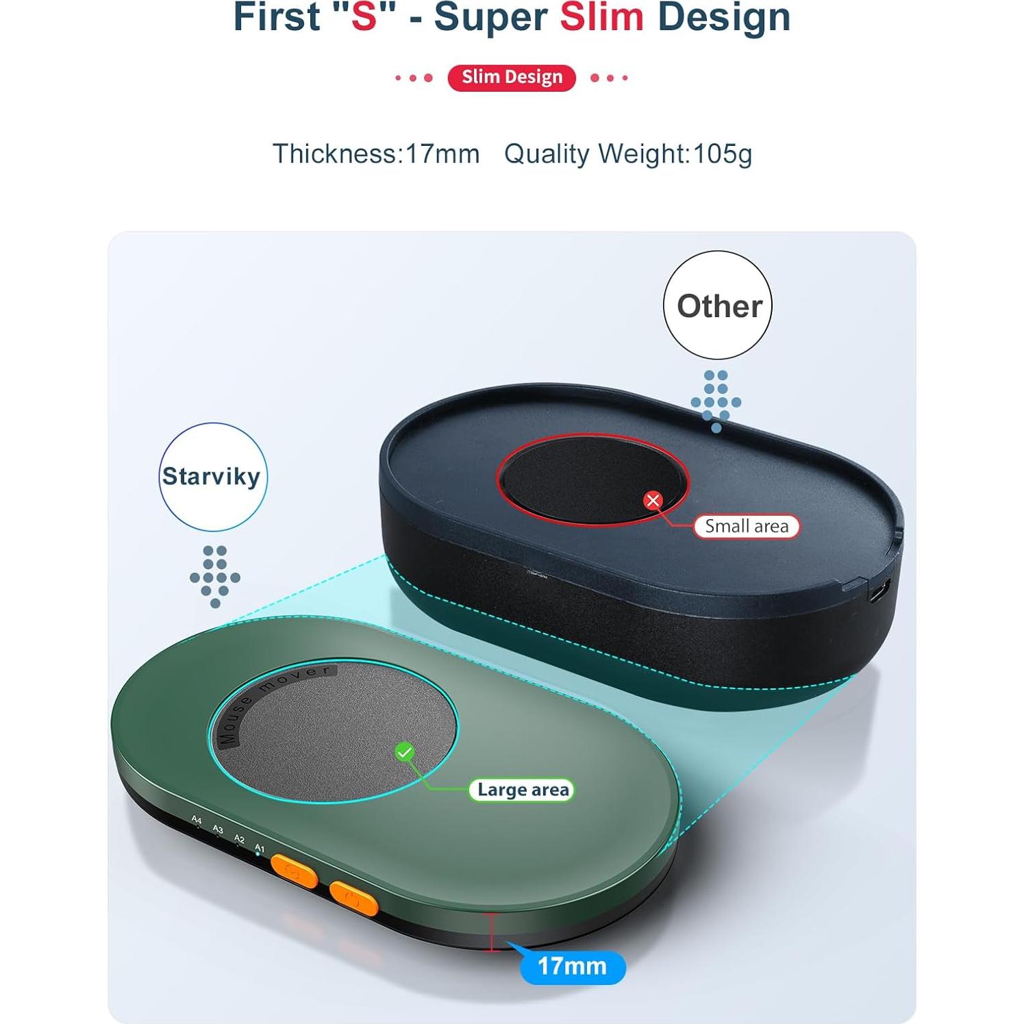 Jiggler de Ratón Mecánico Starviky Ultra Delgado Verde