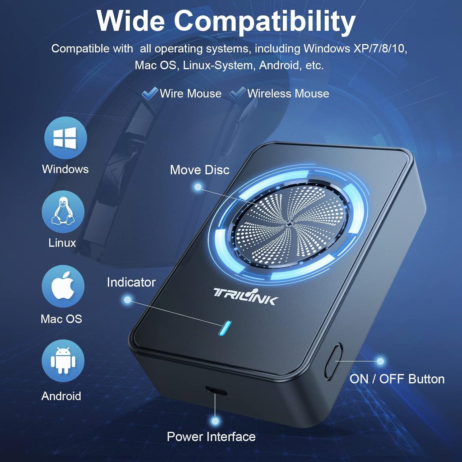 Jiggler de Ratón Indetectable TRILINK con Adaptador USB