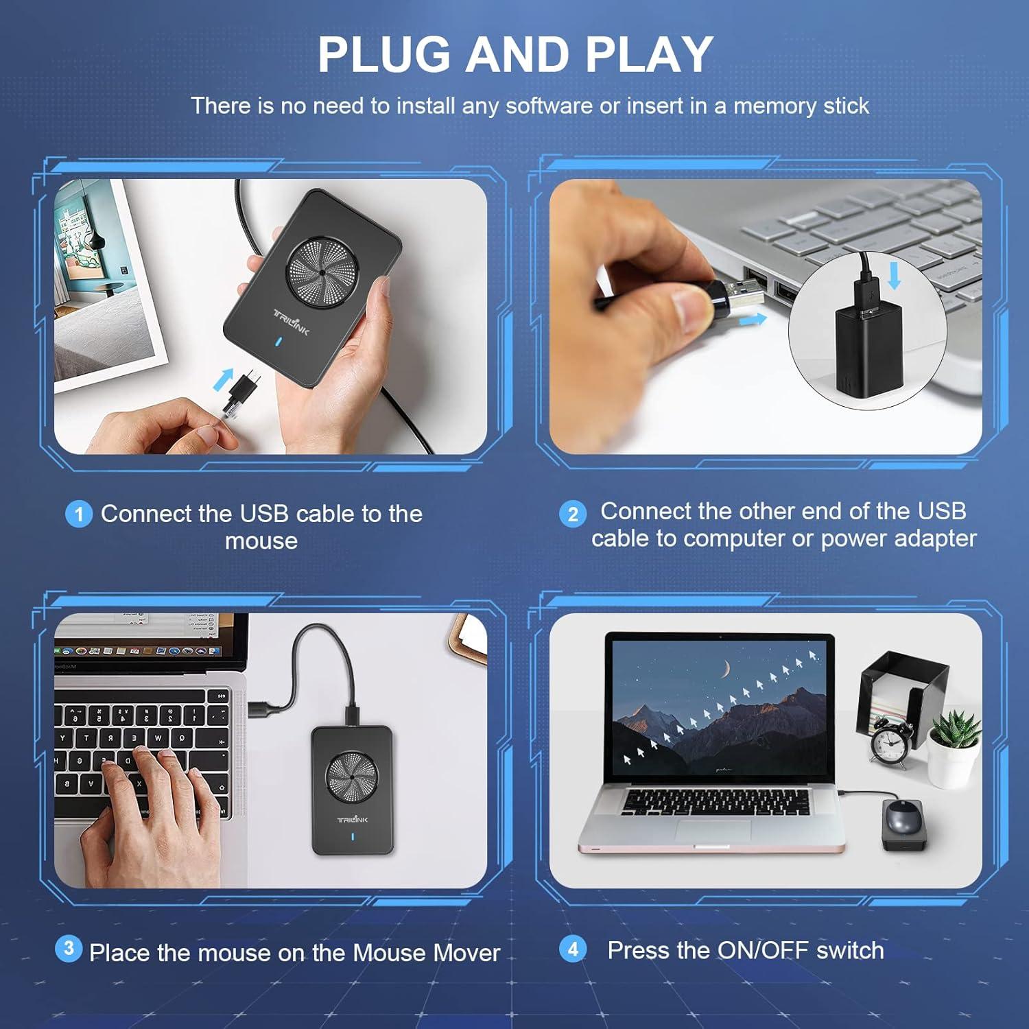 Jiggler de Ratón Indetectable TRILINK con Adaptador USB