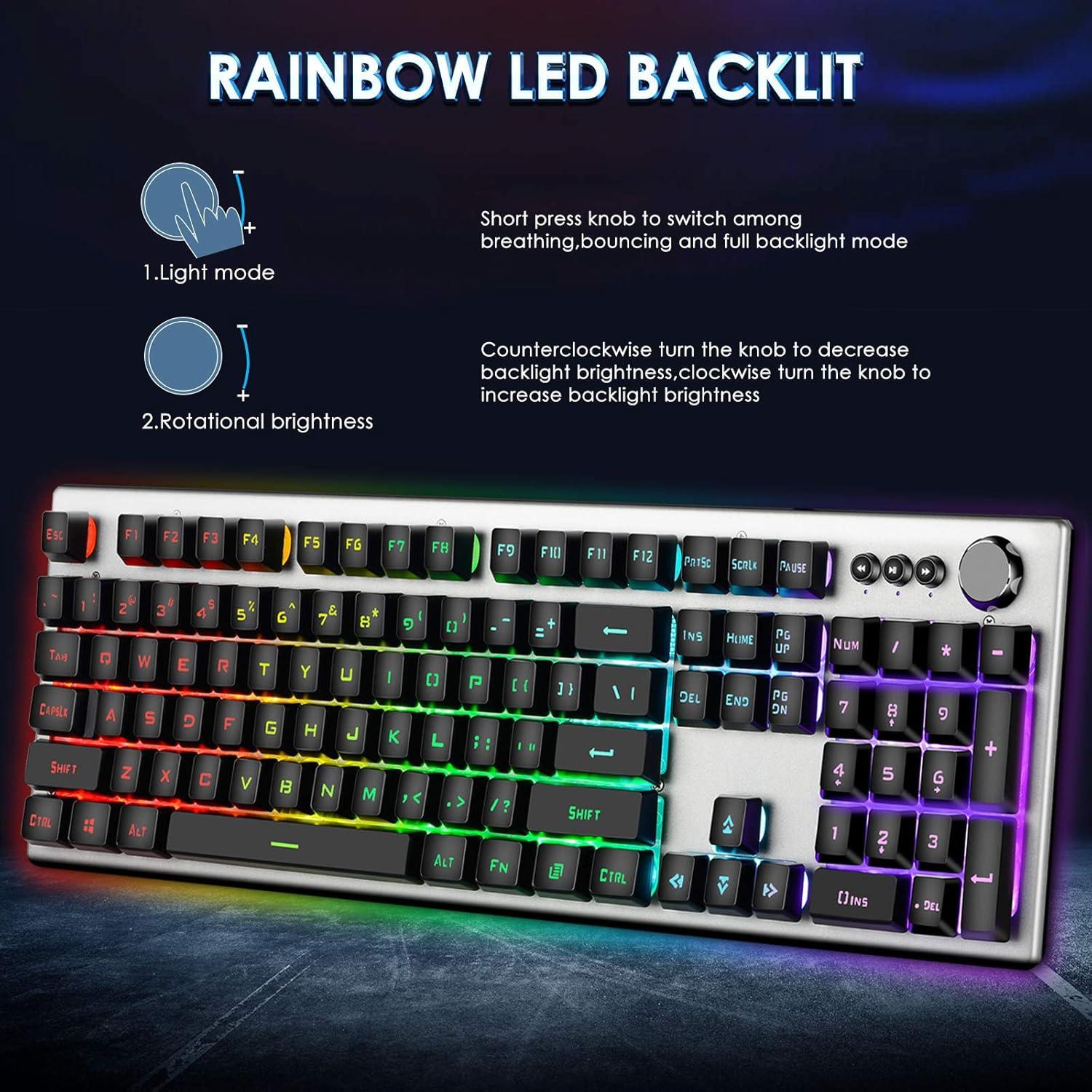 Teclado Gaming Beastron 10209 RGB + Ratón y Alfombrilla