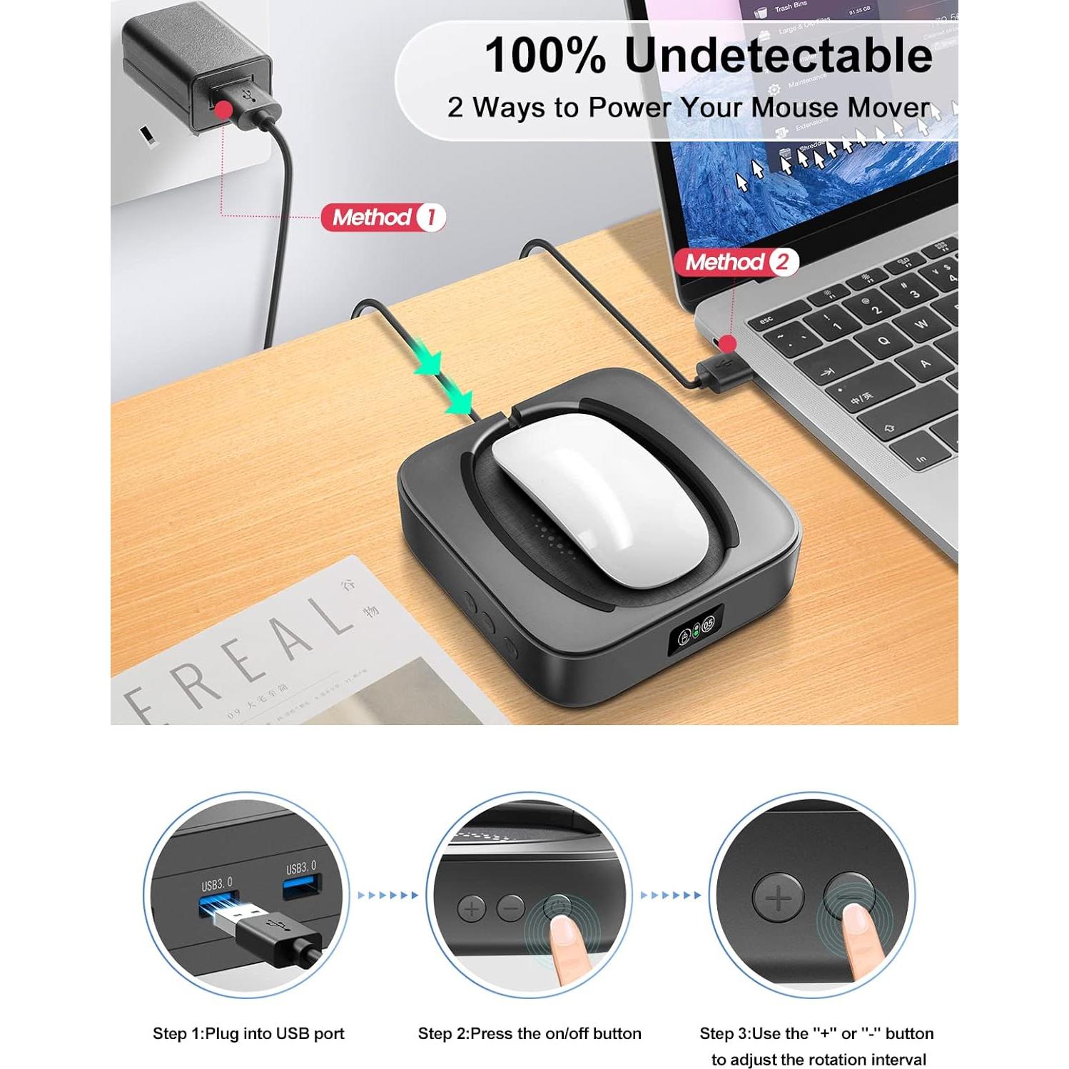 Mover Ratón Mecánico Meatanty Indetectable 15.6x14.9cm