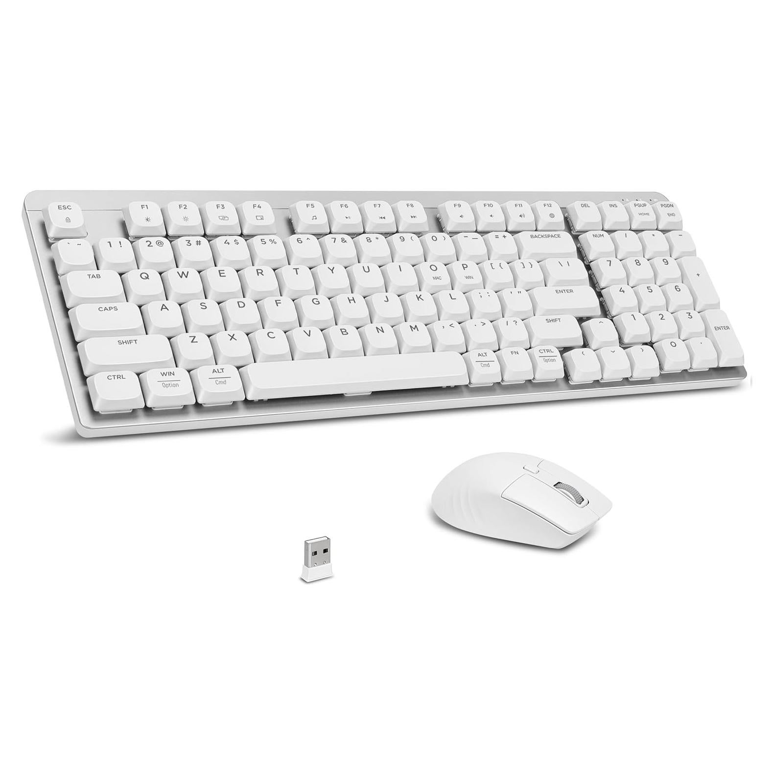 Teclado Mecánico Inalámbrico LeadsaiL FA98 Plata 96% 2.4GHz