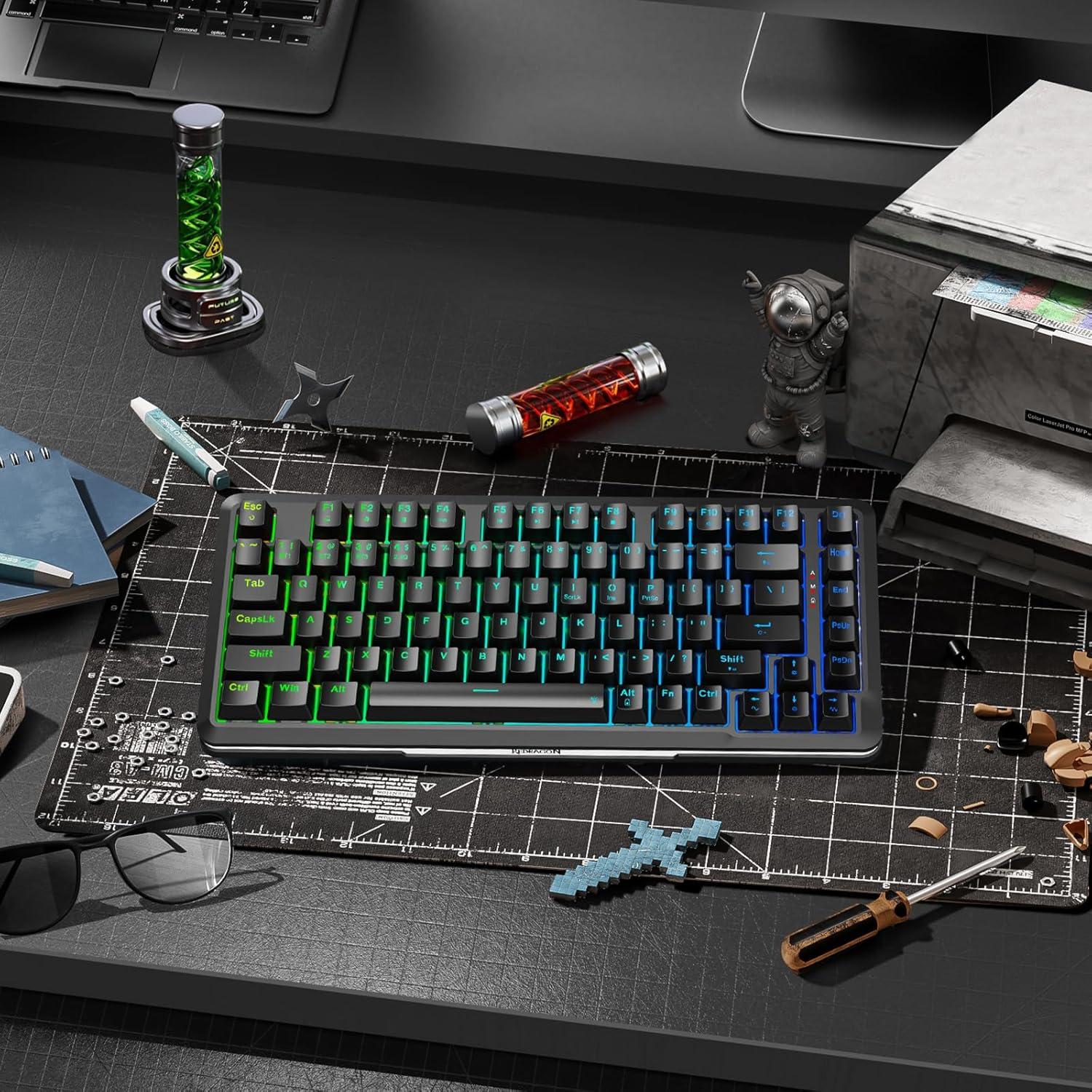 Teclado Mecánico Inalámbrico Redragon K713 RGB 75% 82 Teclas