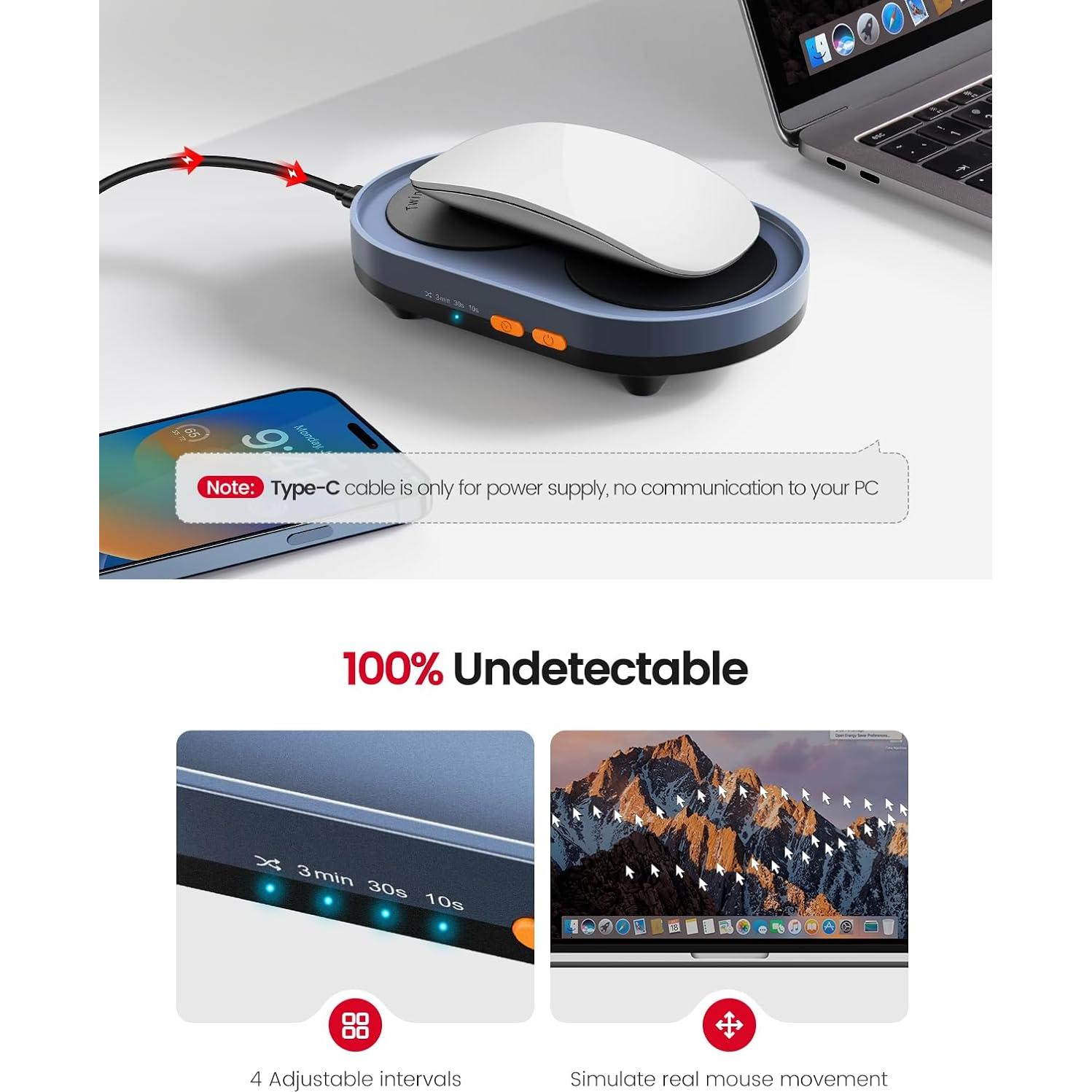 Mouse Mover Doble Giratorio Vaydeer FM2041 Indetectable