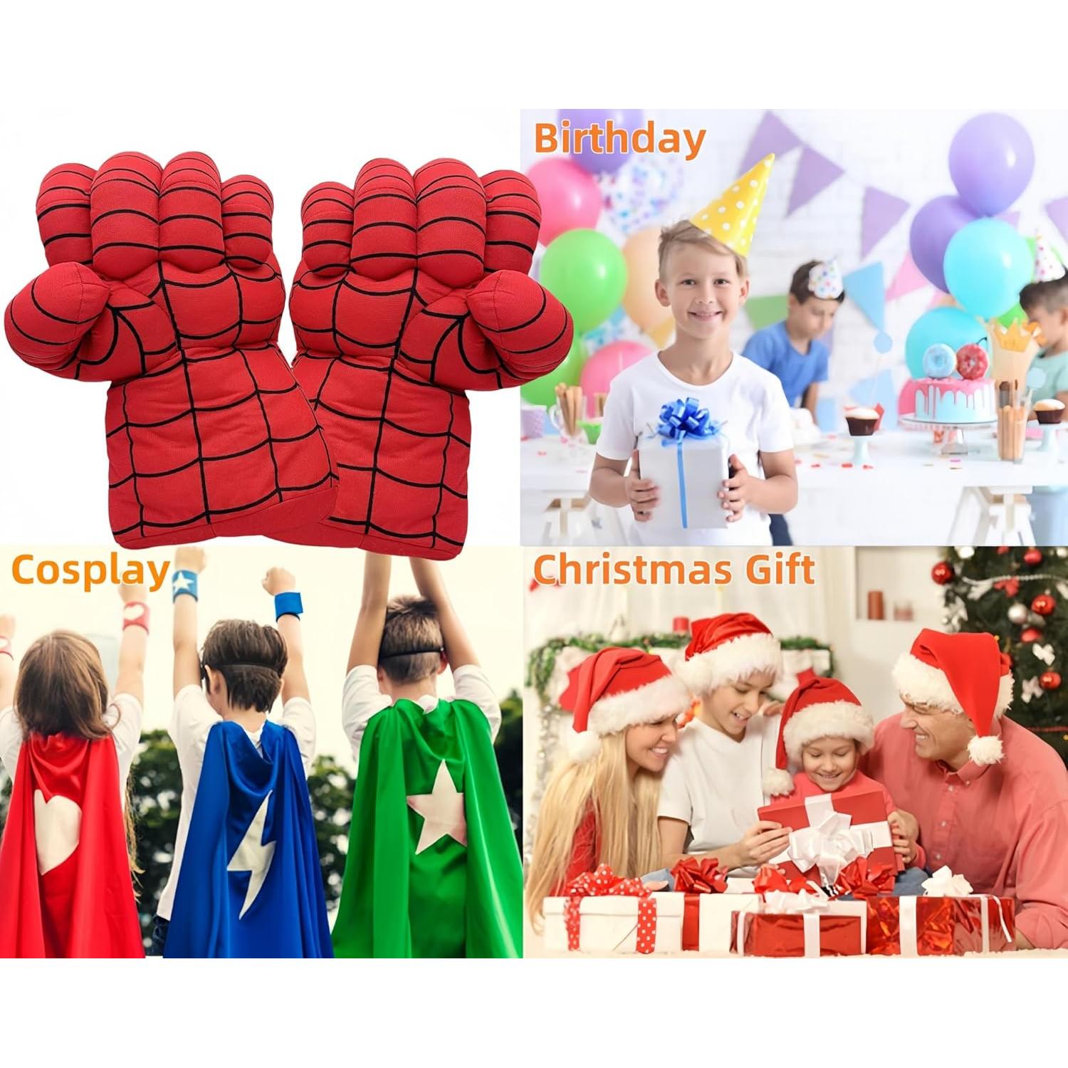 Guantes de Superhéroe Cosplay Kiapeak para Niños