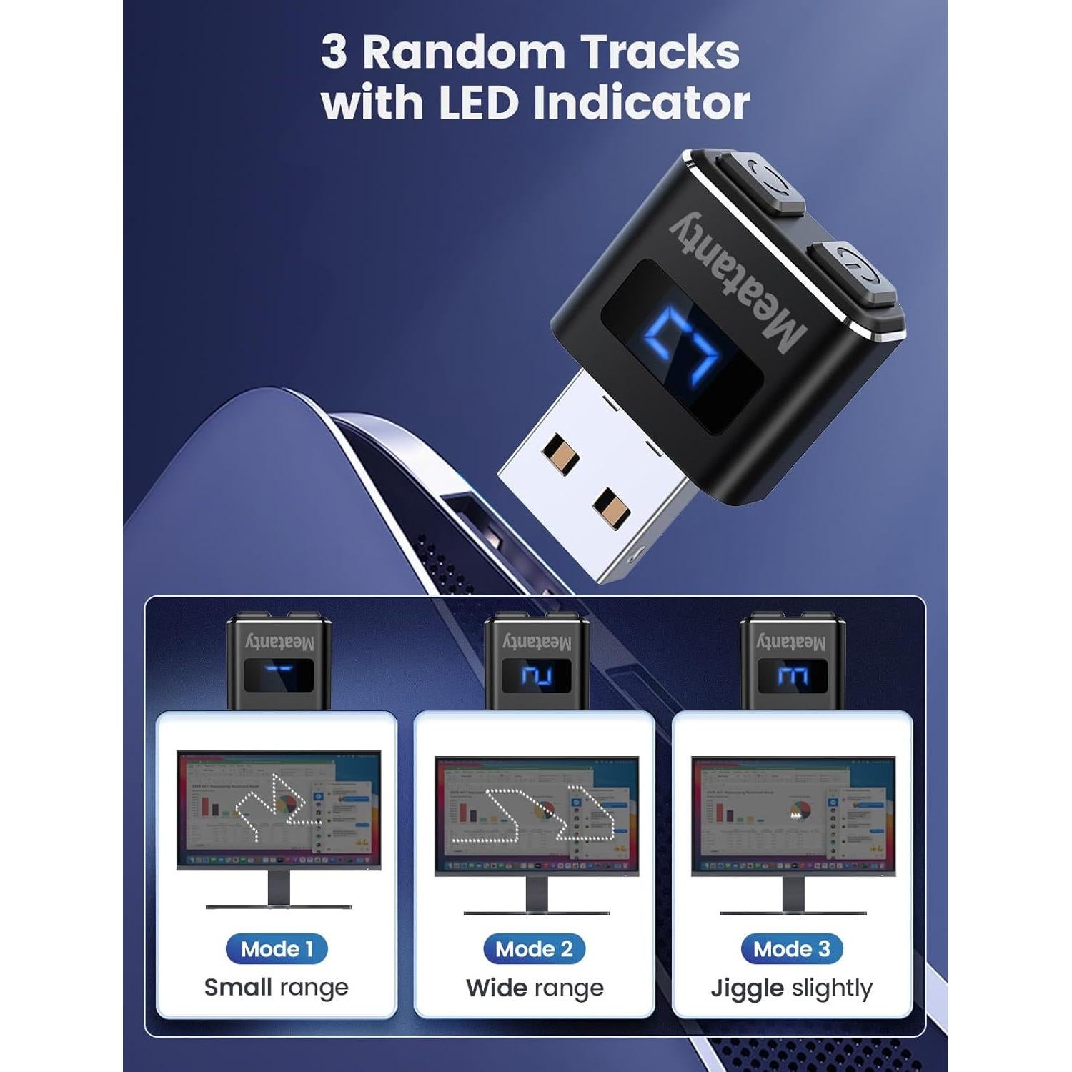 Mouse Jiggler USB Meatanty 2 Pcs Metal Indetectable