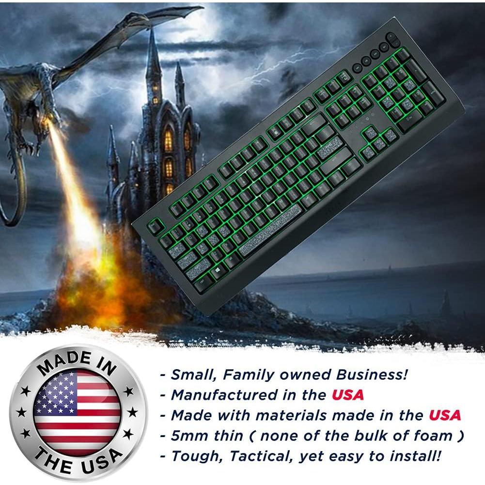 Dragon Grips Keyboard Grips 35 Pcs Clear Grip Tape Rubber Stickers for Mechanical Keyboards Backlit Keycaps Gaming Controller Rubberized Mouse Grip Tape for Razer & Logitech