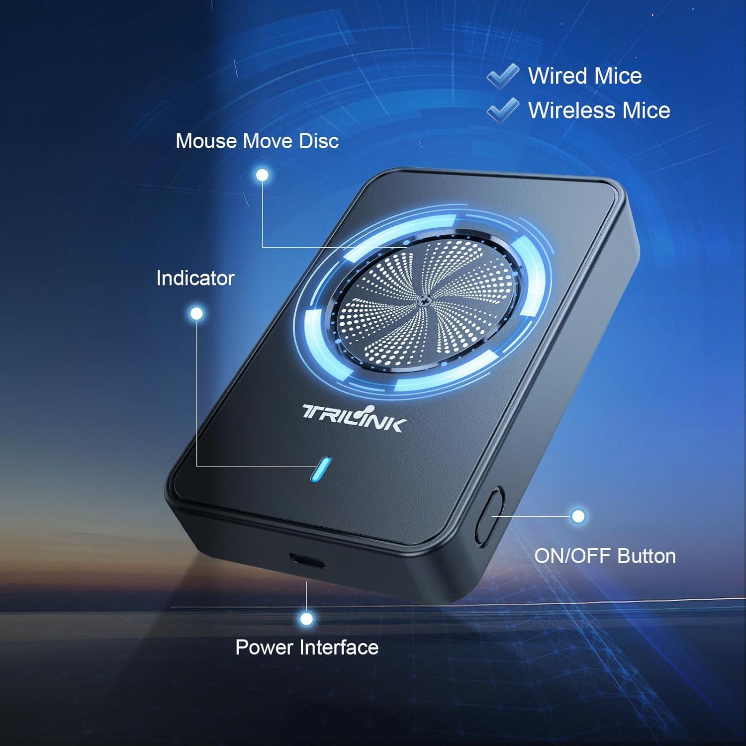 Jiggler de Ratón Indetectable TRILINK con Adaptador USB-C