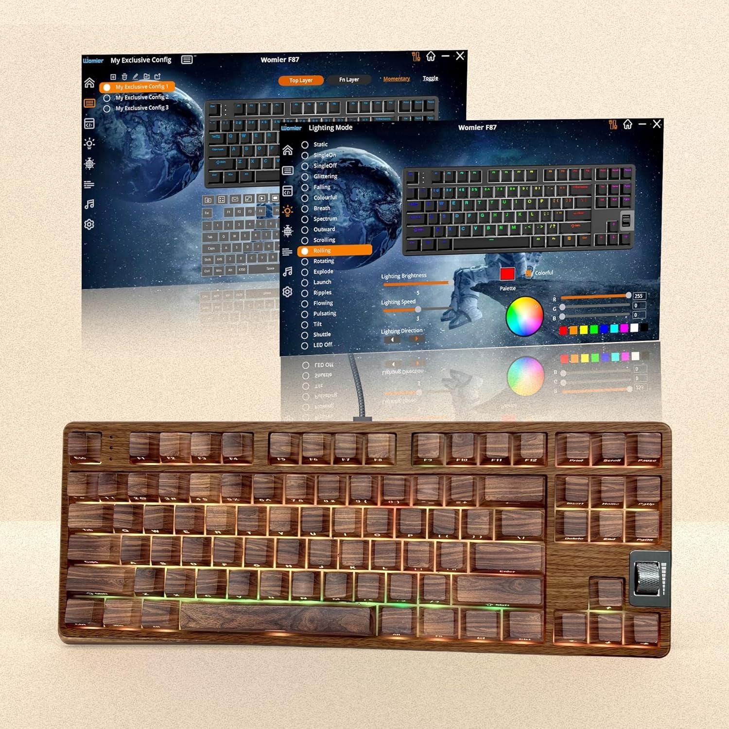 Teclado Mecánico Womier F87 TKL Retroiluminado RGB 75%