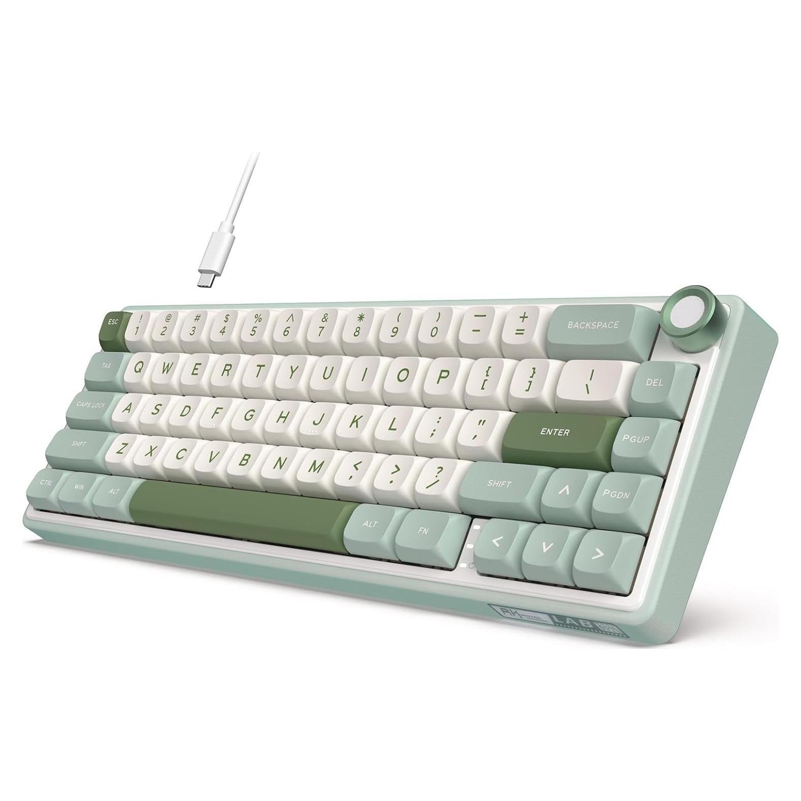 Teclado Mecánico RK Royal Kludge R65 60% Gasket RGB Cian