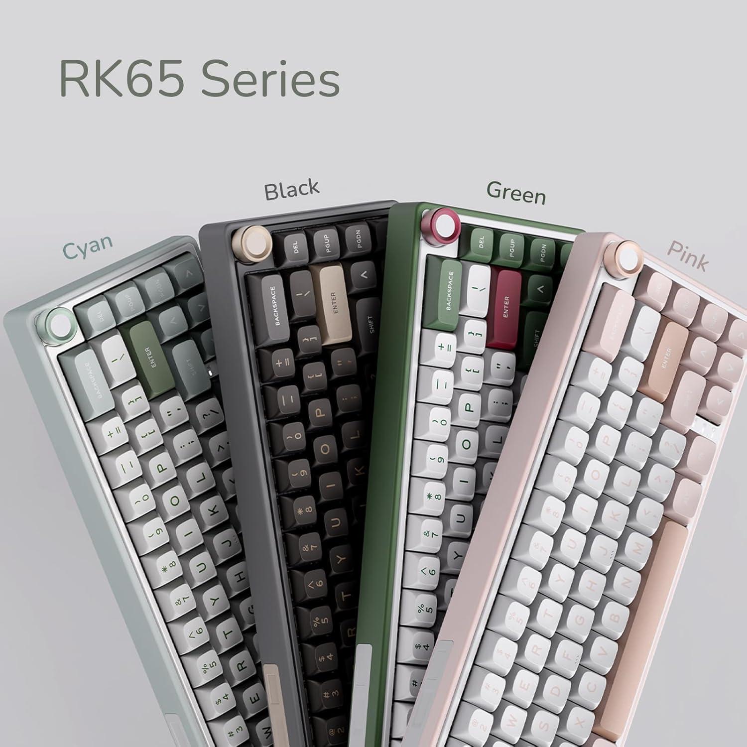 Teclado Mecánico RK Royal Kludge R65 60% Gasket RGB Cian