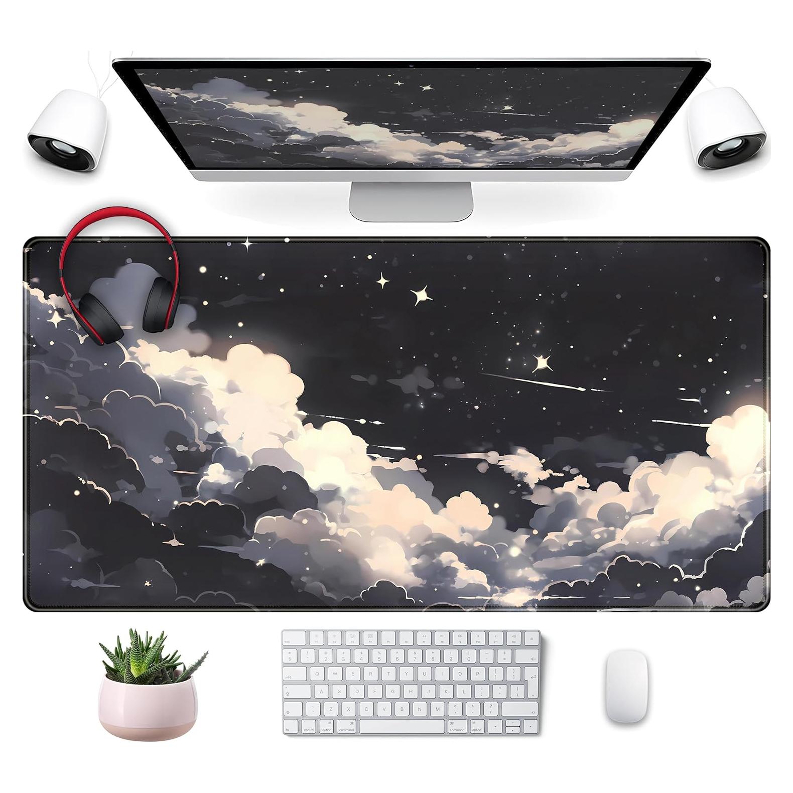 Alfombrilla de Escritorio XXL Mechanical Cattle Nube Negra 80x40cm