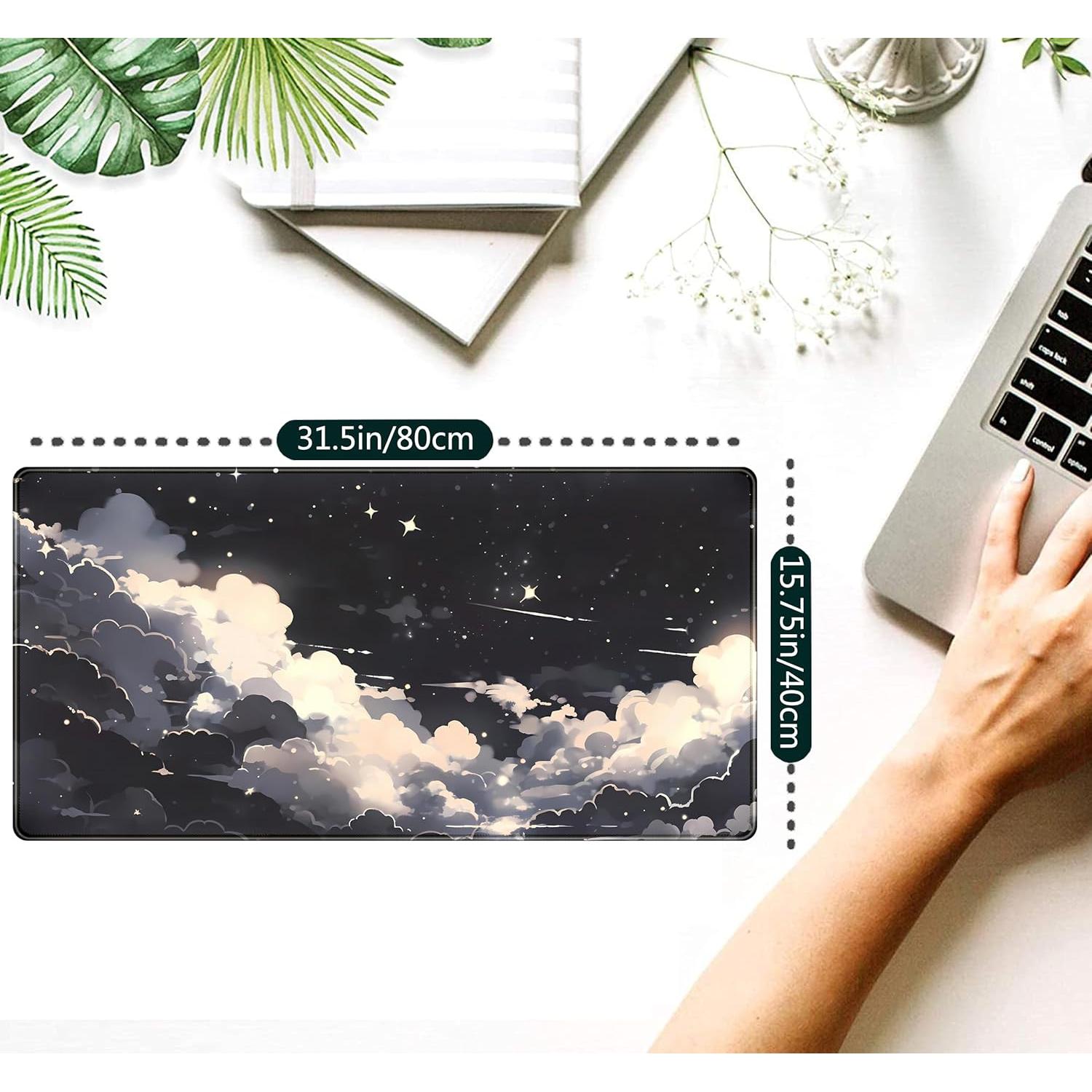 Alfombrilla de Escritorio XXL Mechanical Cattle Nube Negra 80x40cm