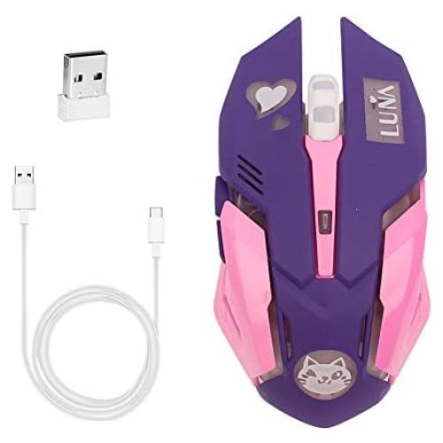 Ratón Inalámbrico Greshare GS-501 Ergonómico 2400 DPI 7 Colores