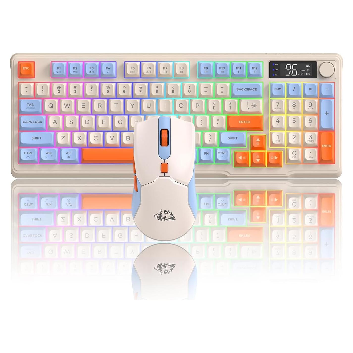 Teclado y Ratón Inalámbricos ZIYOU LANG T96 RGB 4000 DPI