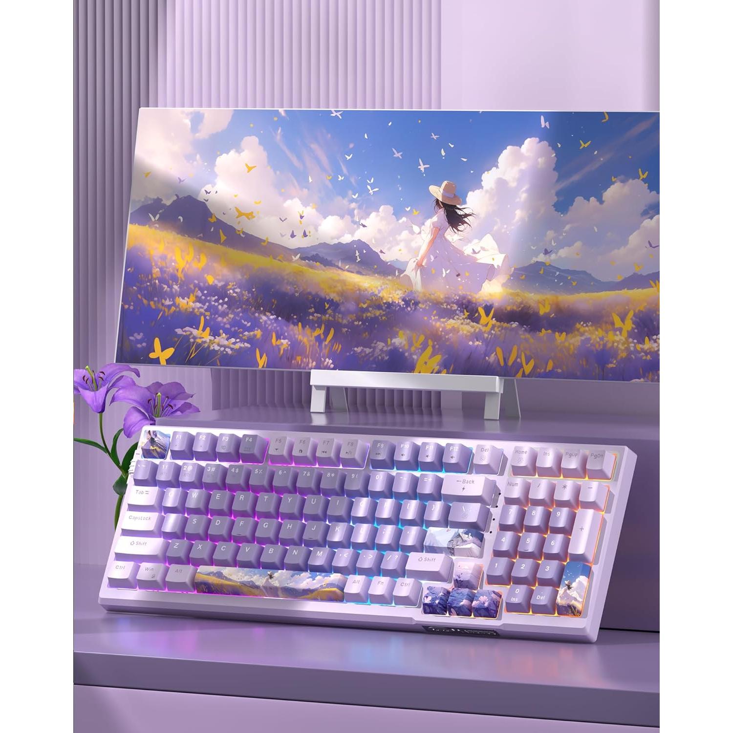 Teclado Mecánico Gamer Inalámbrico MageGee SKY98 96% RGB