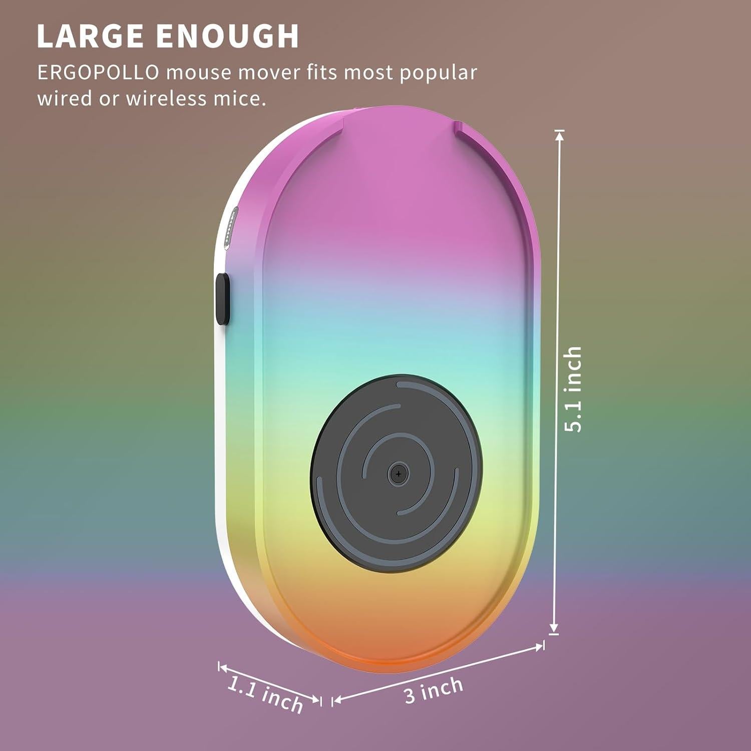 Mouse Jiggler Ergopollo M1 Indetectable USB 209g Arcoíris