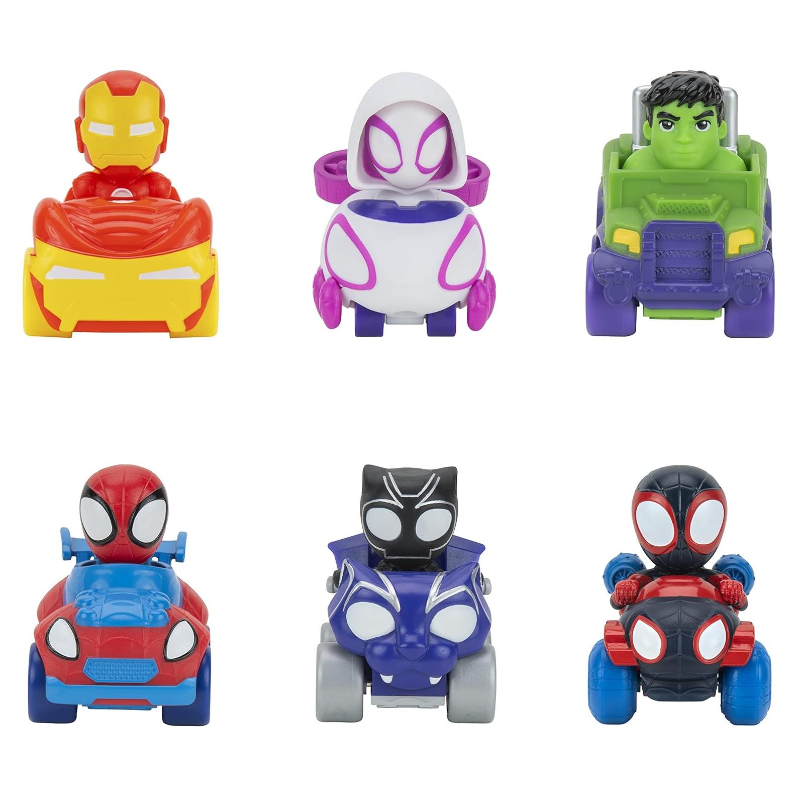 Vehículos Mini Marvel Spidey y Amigos - Paquete de 6