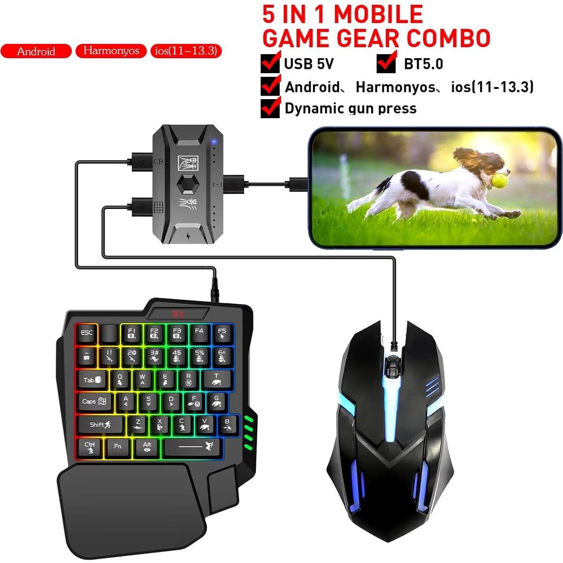 Combo Teclado y Ratón Gamer YOVDA Y1 PRO Retroiluminado