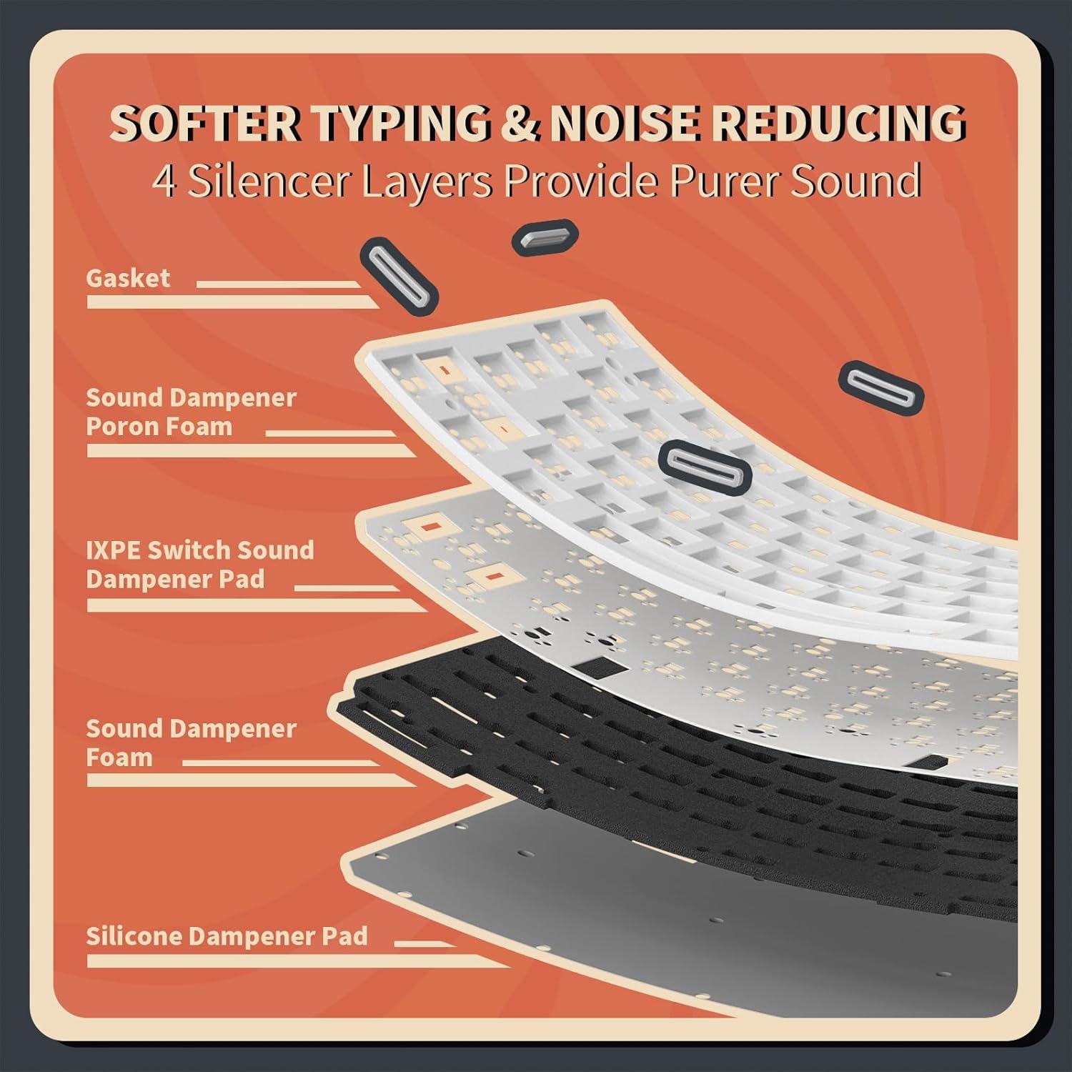 Teclado Mecánico Inalámbrico K75 PRO RGB Kzzi 82 Teclas