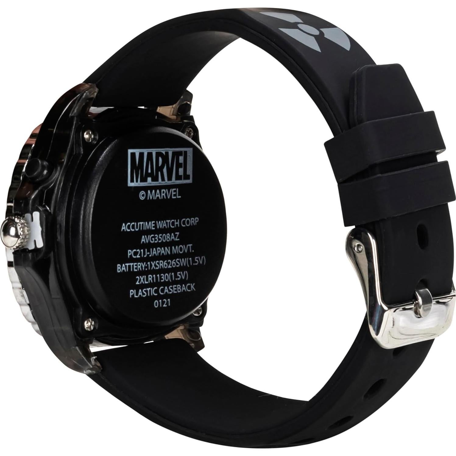 Reloj Analógico de Cuarzo Niños Marvel Avengers LED Negro