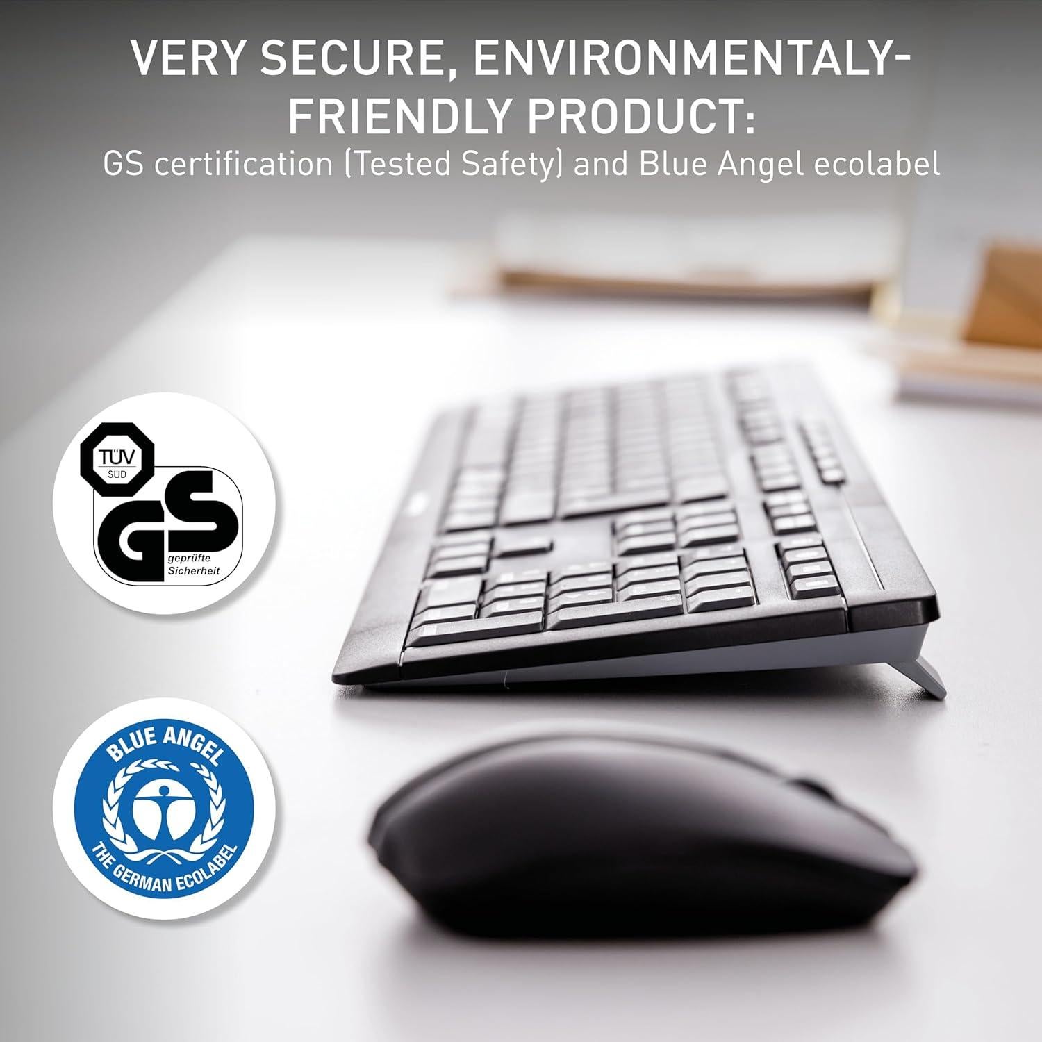 Combo Teclado y Ratón Inalámbrico CHERRY Stream - Negro