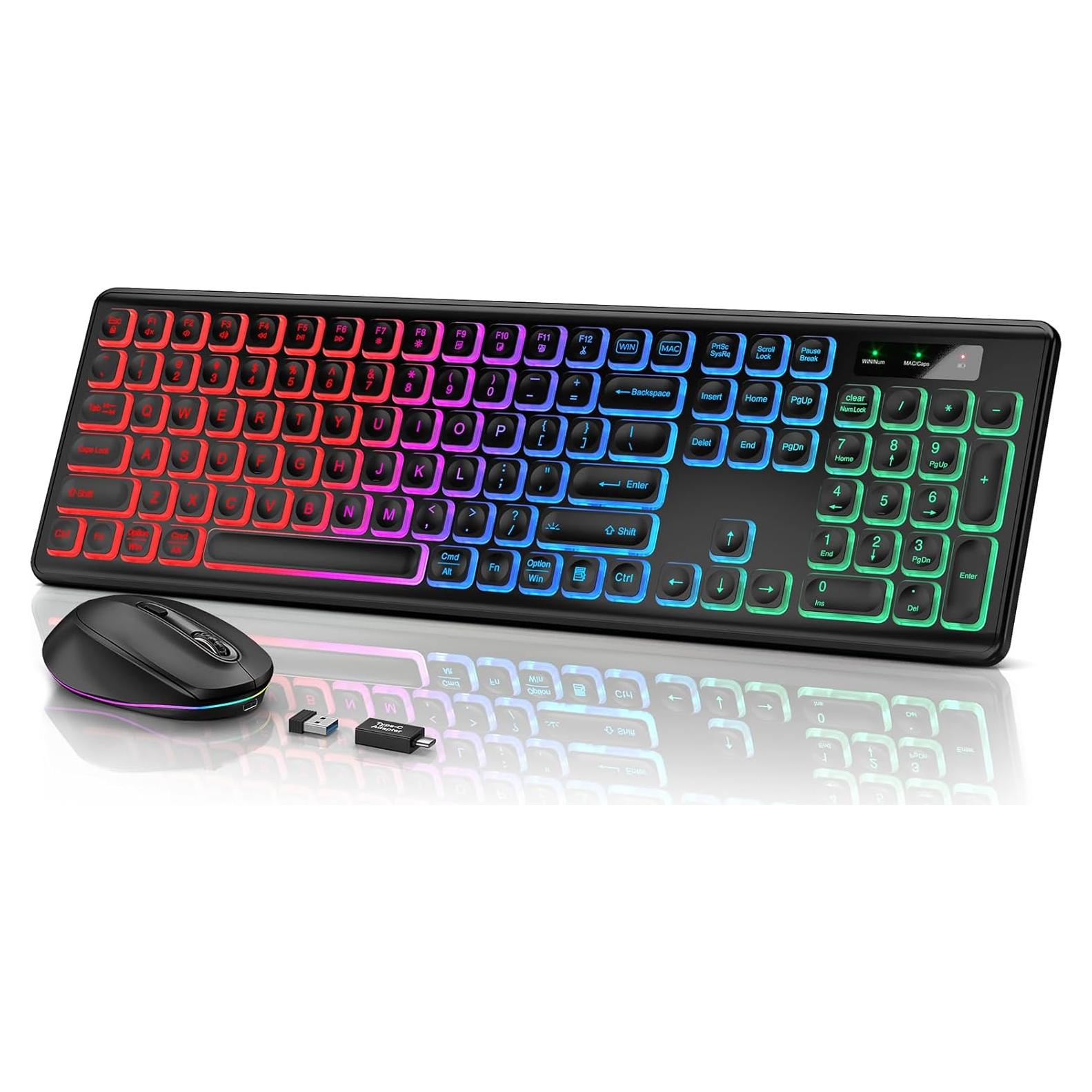 Combo Teclado y Ratón Inalámbricos SABLUTE Retroiluminados