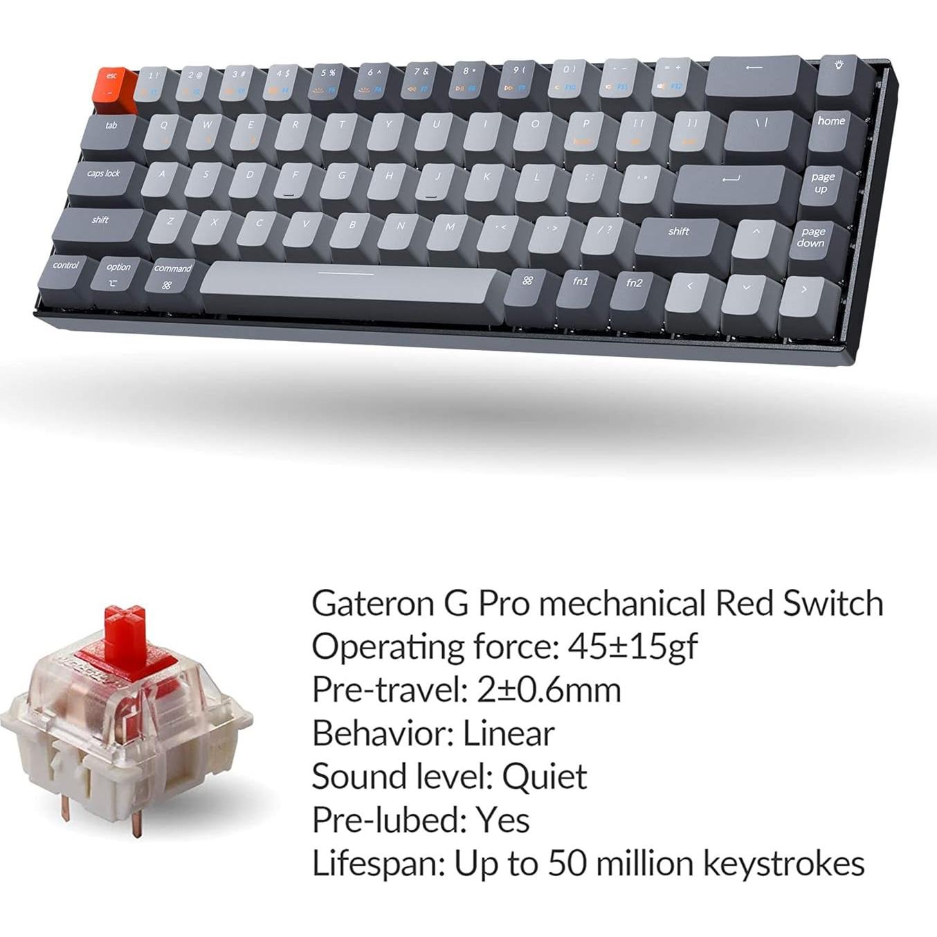 Teclado Mecánico Inalámbrico Keychron K6 Bluetooth 5.1 68 Teclas