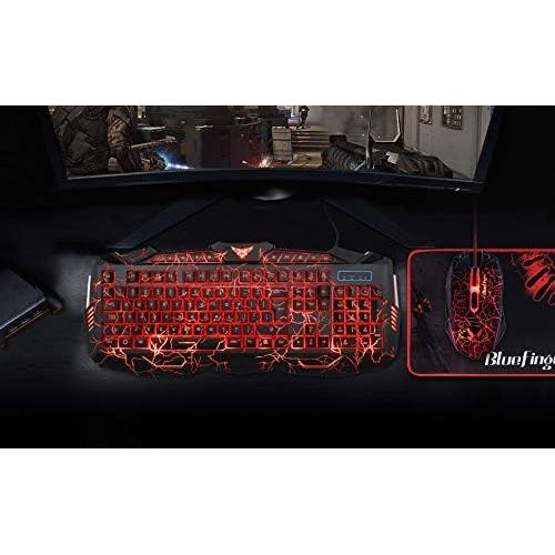 Combo Teclado y Ratón Retroiluminado BlueFinger para Juegos