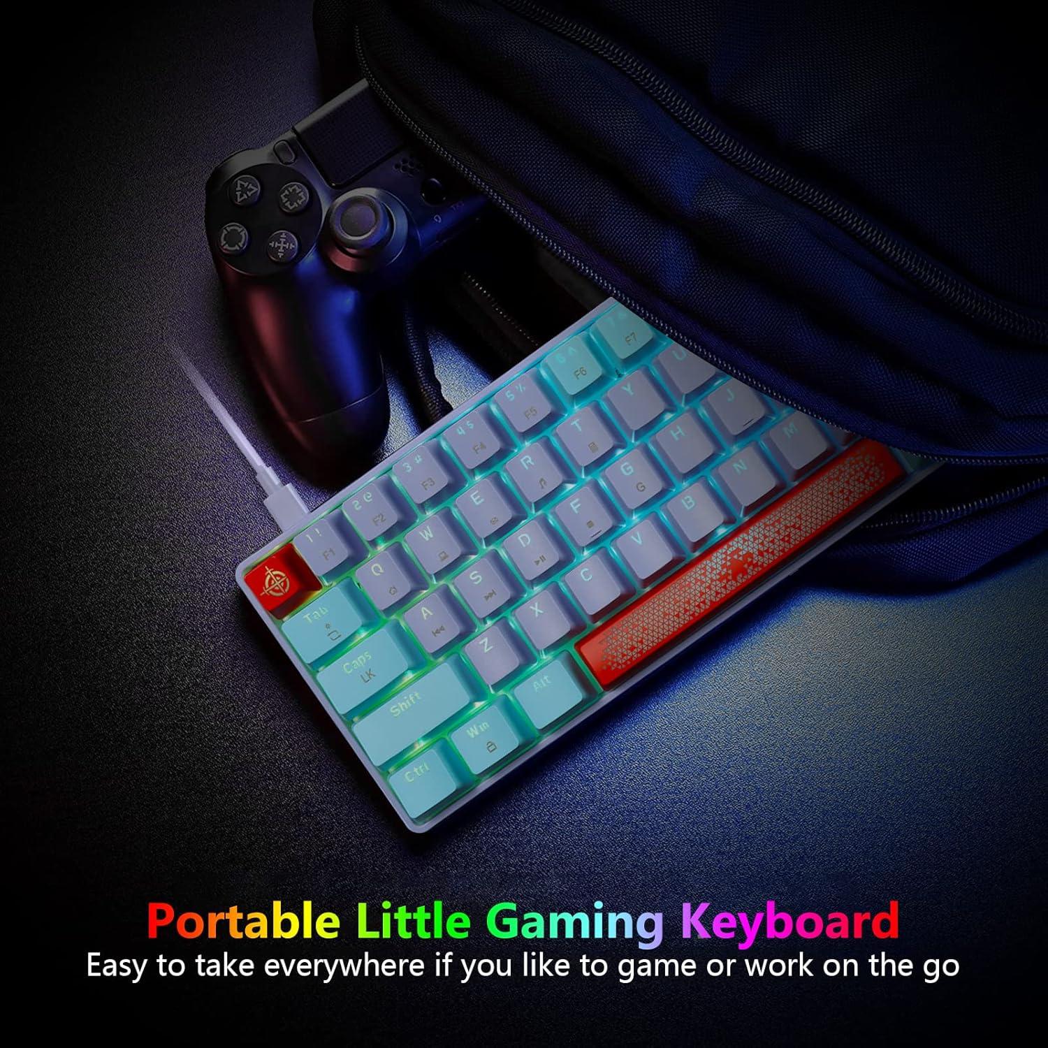 Teclado Mecánico Compacto 60% FELiCON RGB 68 Teclas Tipo C