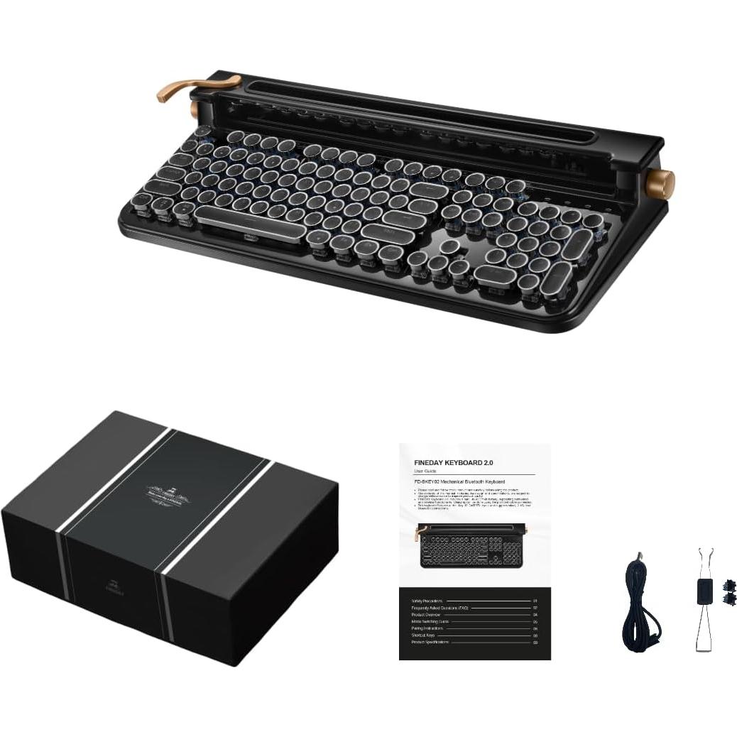 Teclado Mecánico Inalámbrico FINEDAY 2.0 Plus Retro 104 Teclas