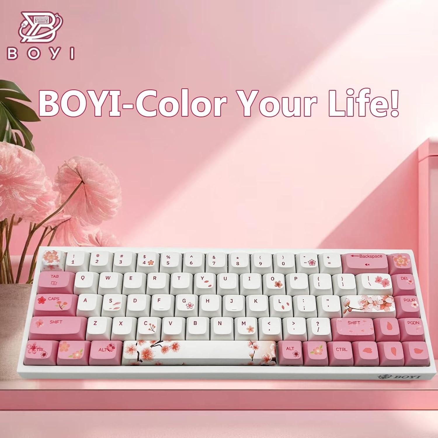 Teclado Mecánico Inalámbrico BOYI WK68 65% 68 Teclas RGB