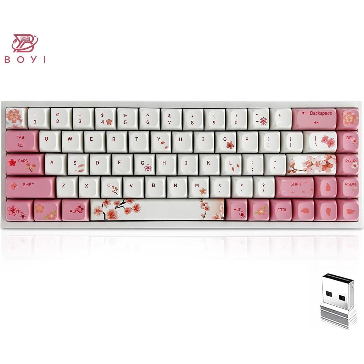 Teclado Mecánico Inalámbrico BOYI WK68 65% 68 Teclas RGB