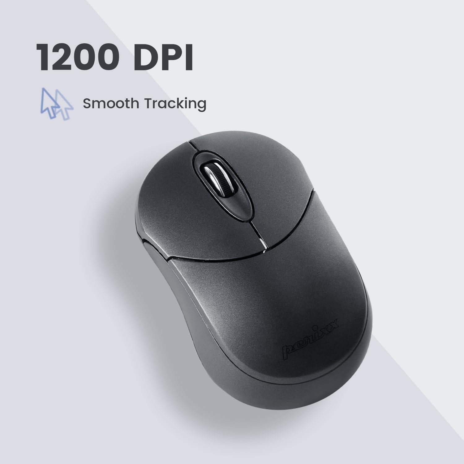 Ratón Inalámbrico Bluetooth Perixx PERIMICE-802 Gris 1200 DPI