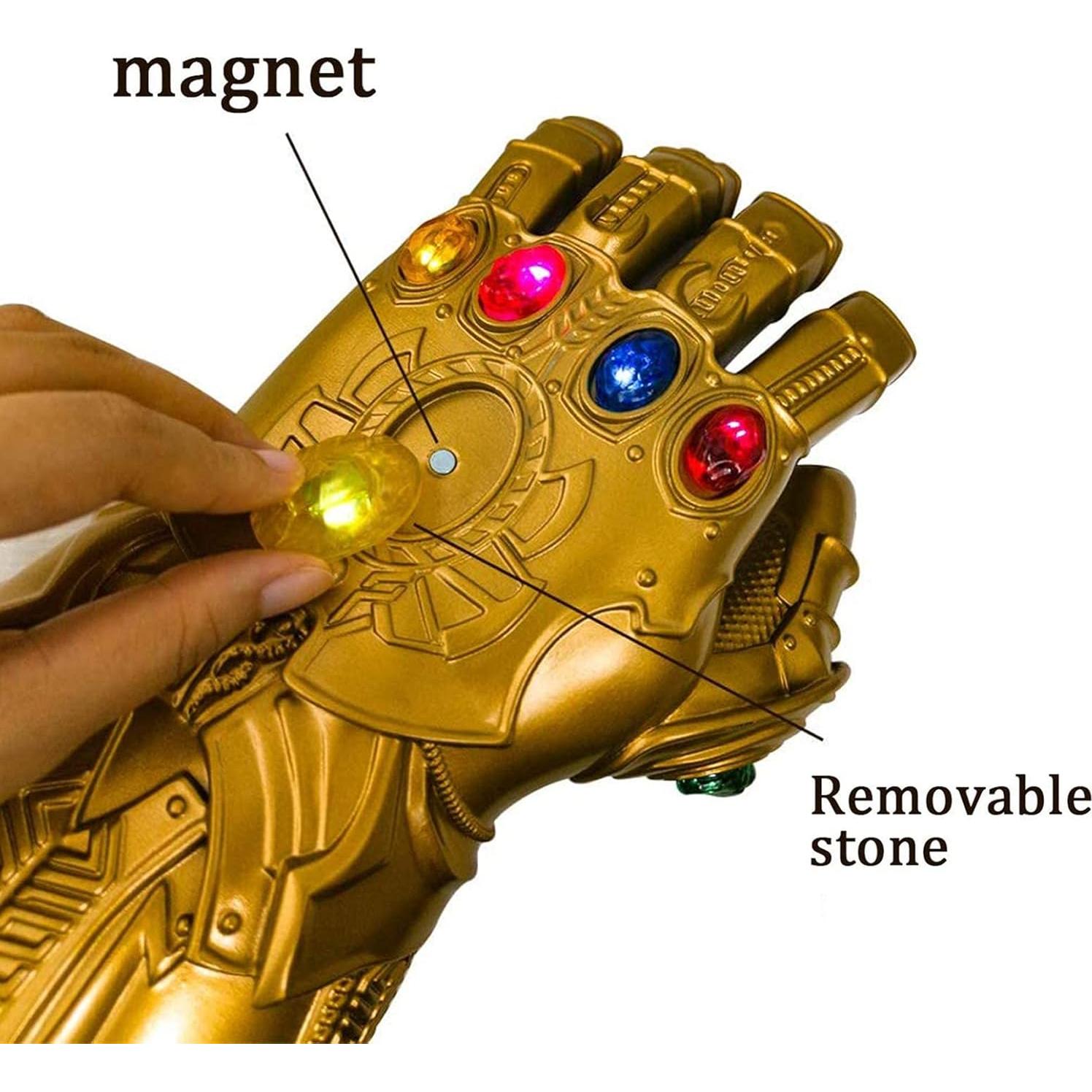 Gemas de Reemplazo LED Guantelete Iron Man Thanos Niños
