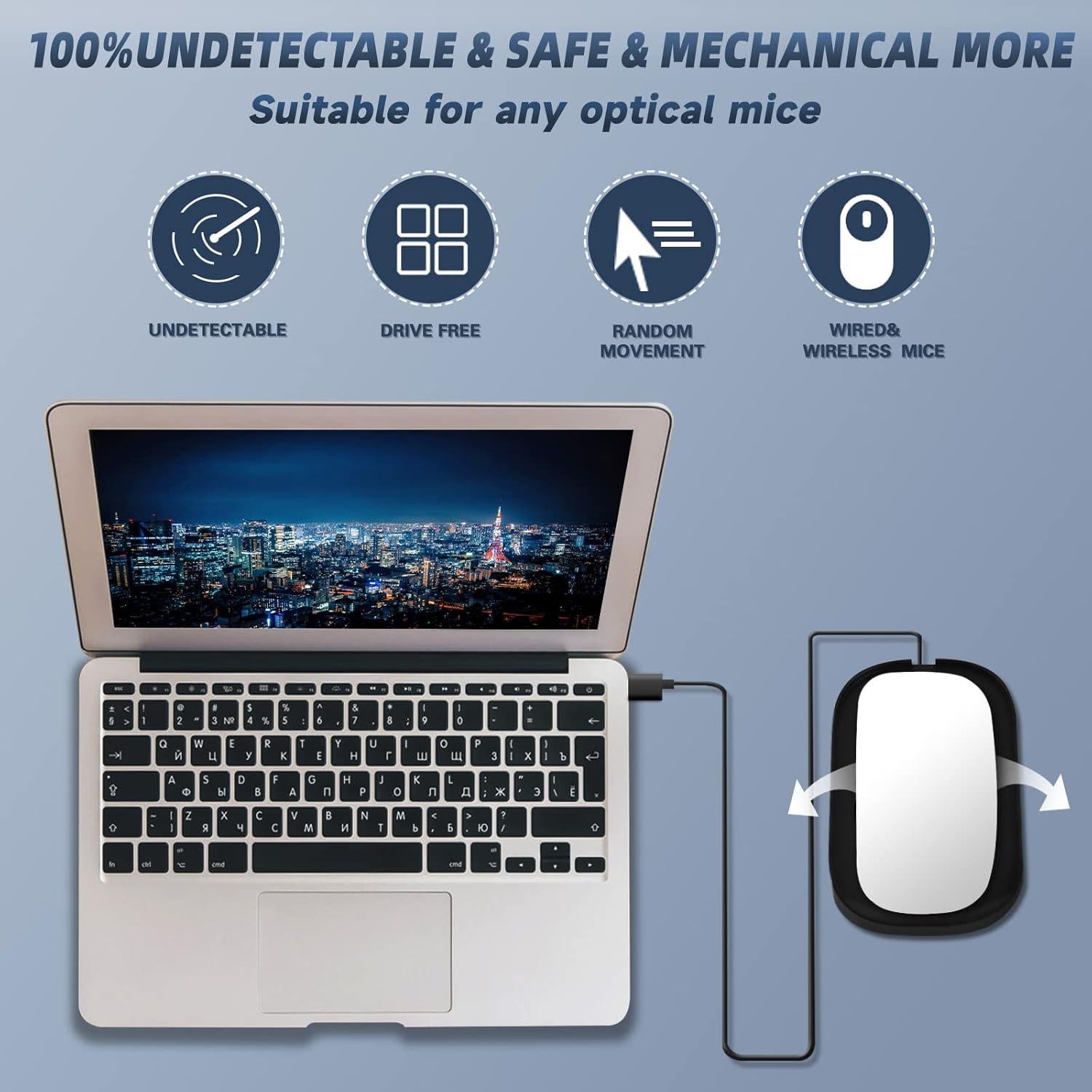 Mover de Ratón Indetectable CHOKMAX USB Simulador de Movimiento