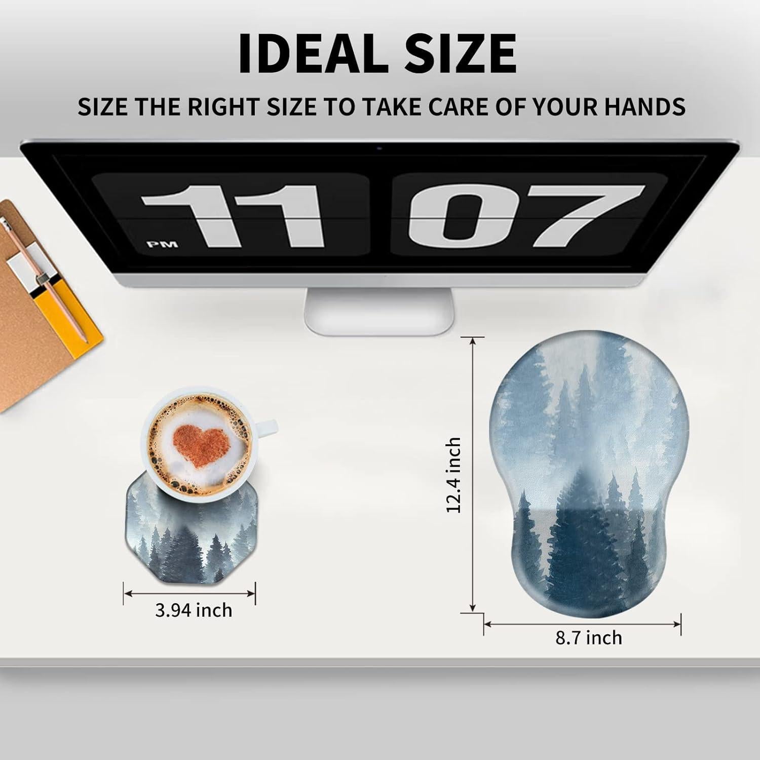 Alfombrilla de Ratón Ergonómica Mxfdegf con Soporte para Muñeca