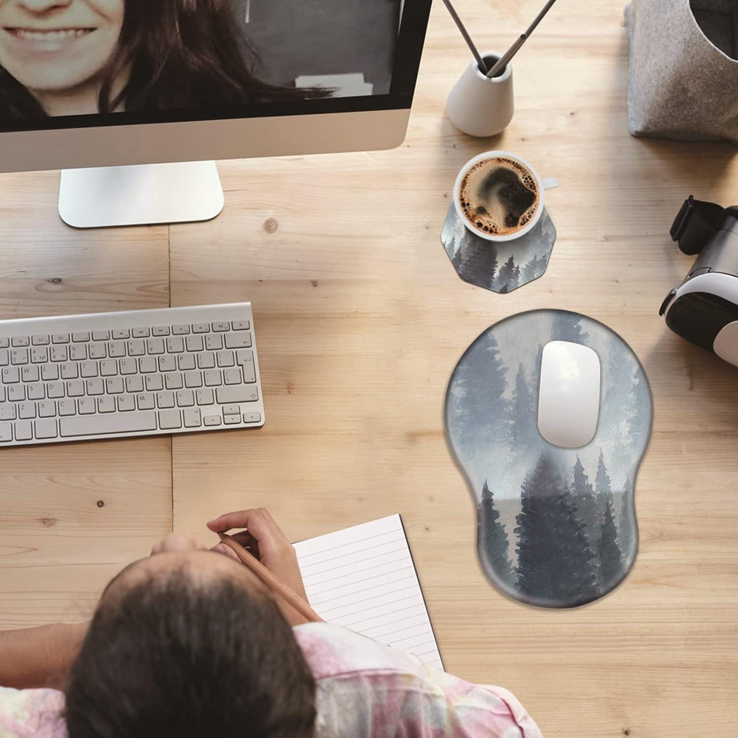 Alfombrilla de Ratón Ergonómica Mxfdegf con Soporte para Muñeca
