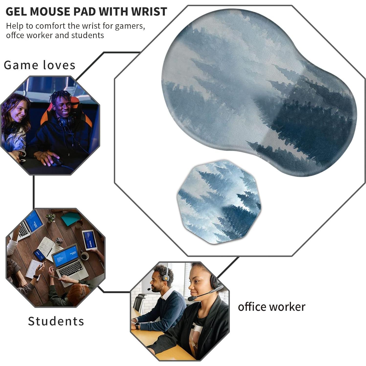 Alfombrilla de Ratón Ergonómica Mxfdegf con Soporte para Muñeca