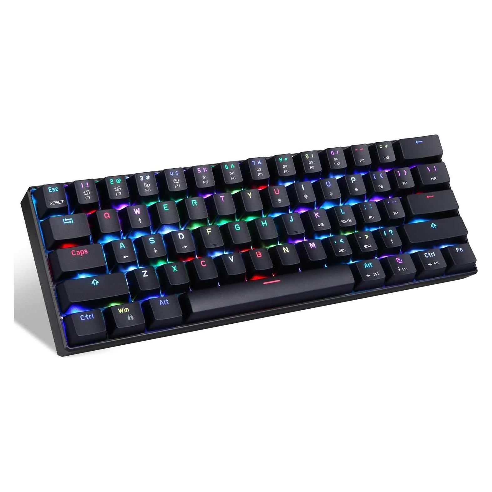 Teclado Mecánico Portátil MOTOSPEED CK61 RGB Tipo-C 61 Teclas