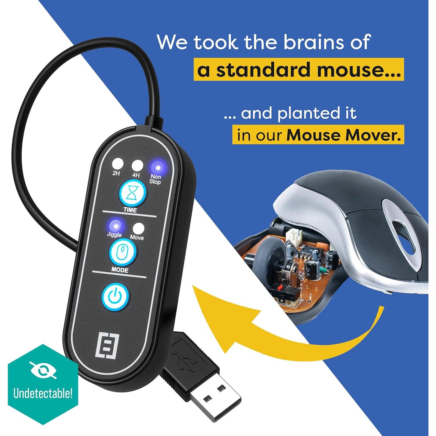 Mouse Mover y Jiggler Tech8 USA, Indetectable, Temporizador