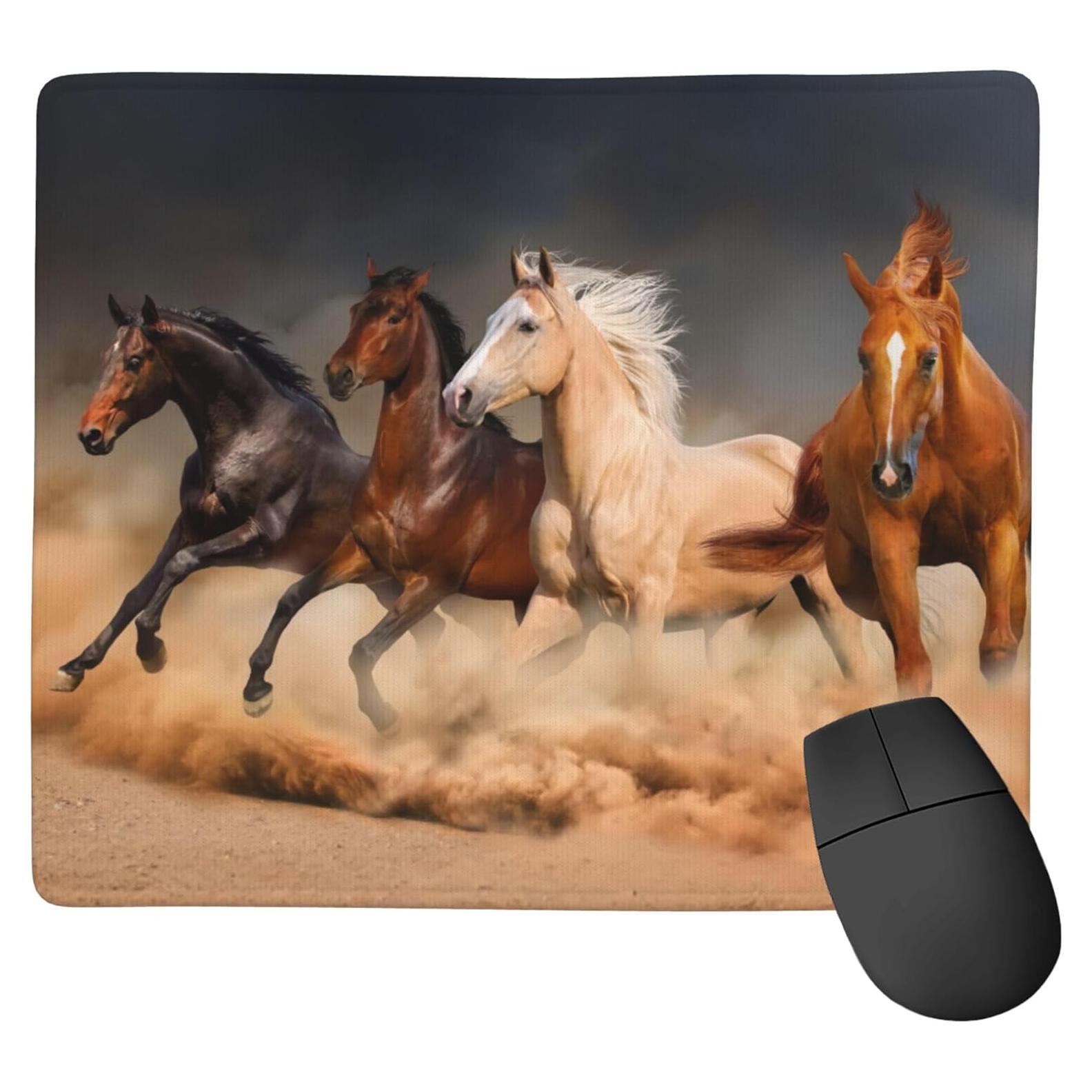 Alfombrilla de Ratón NIYLYNSYN Manada de Caballos 24.1x19.8cm