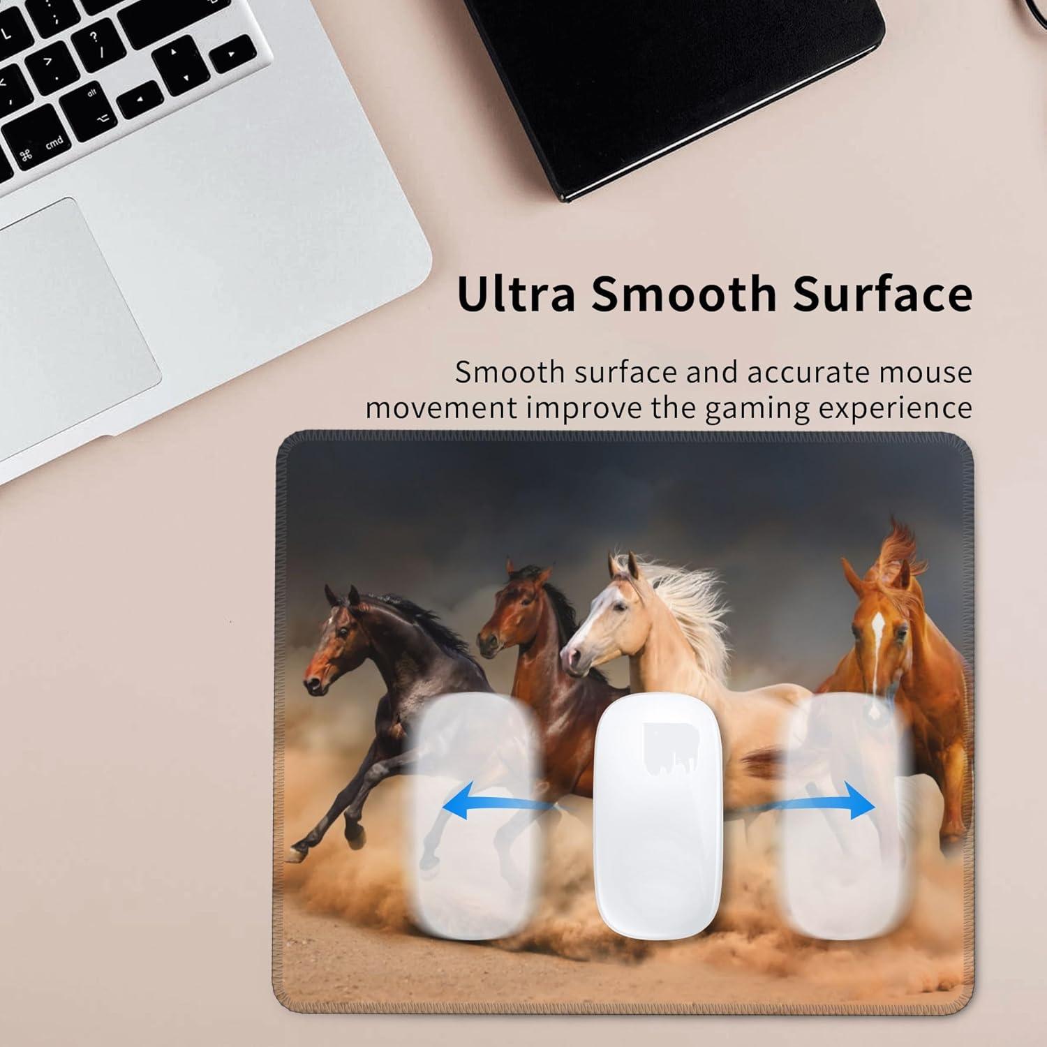 Alfombrilla de Ratón NIYLYNSYN Manada de Caballos 24.1x19.8cm