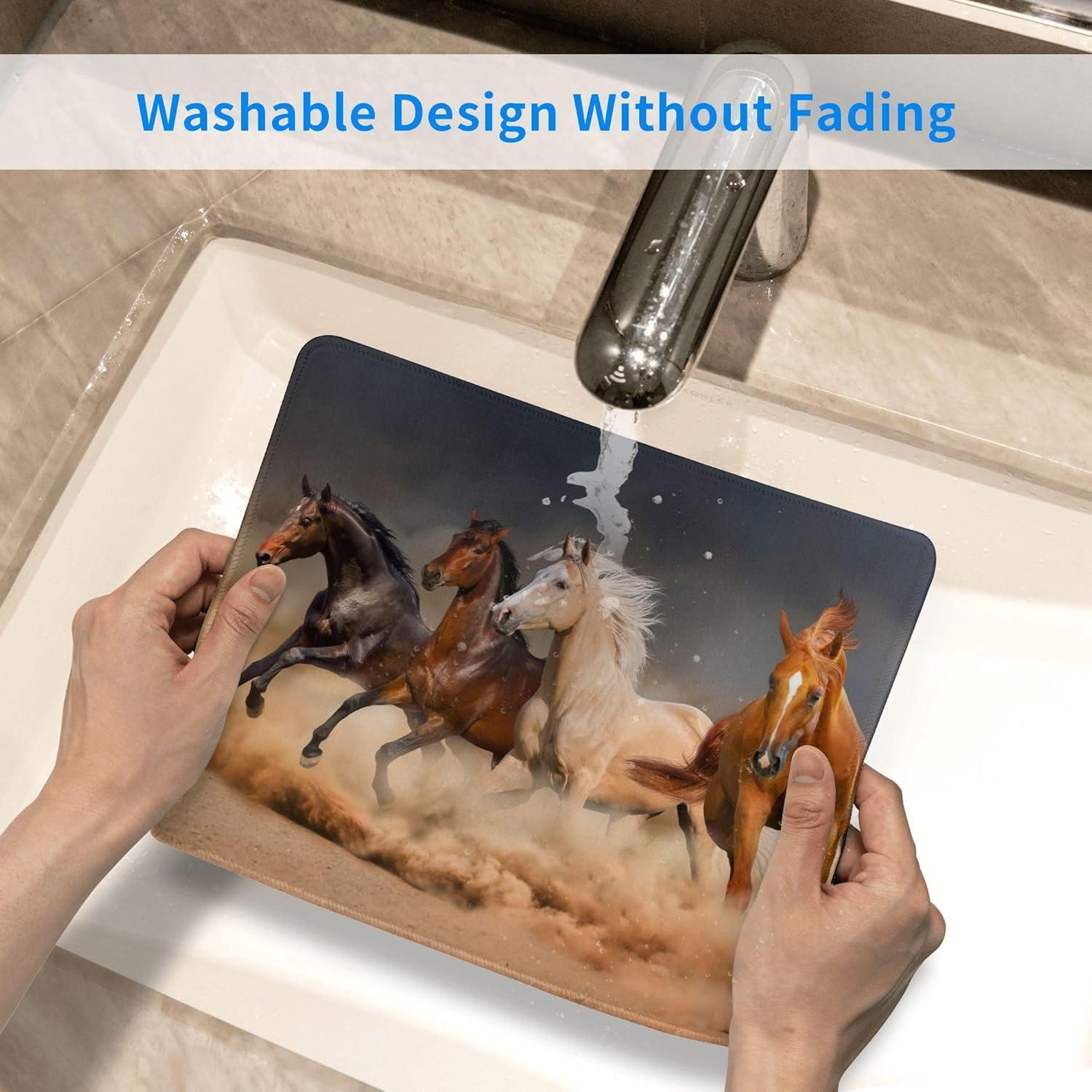 Alfombrilla de Ratón NIYLYNSYN Manada de Caballos 24.1x19.8cm